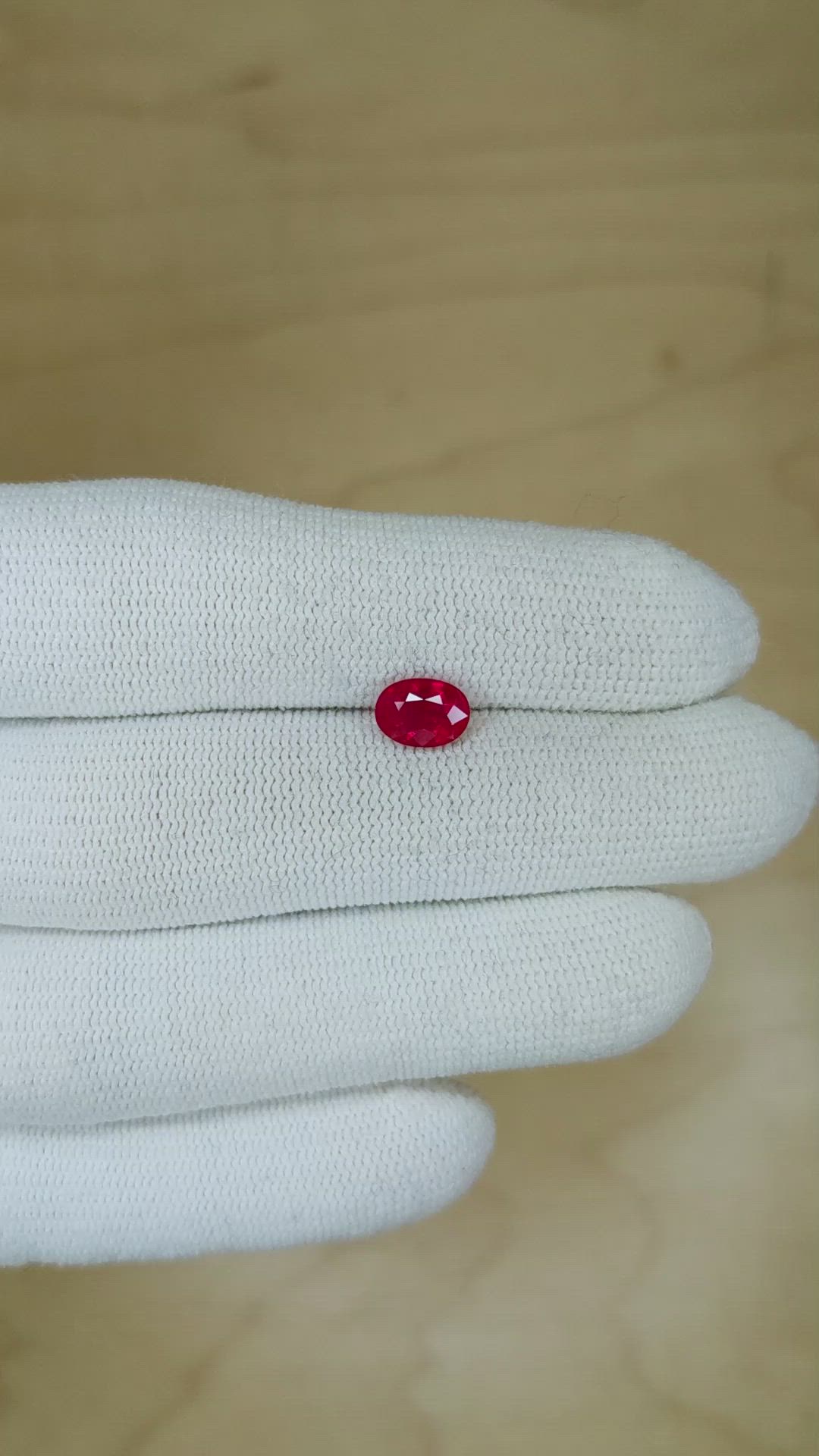 1.28 Ct. Ruby from Burma (Myanmar) Size Video