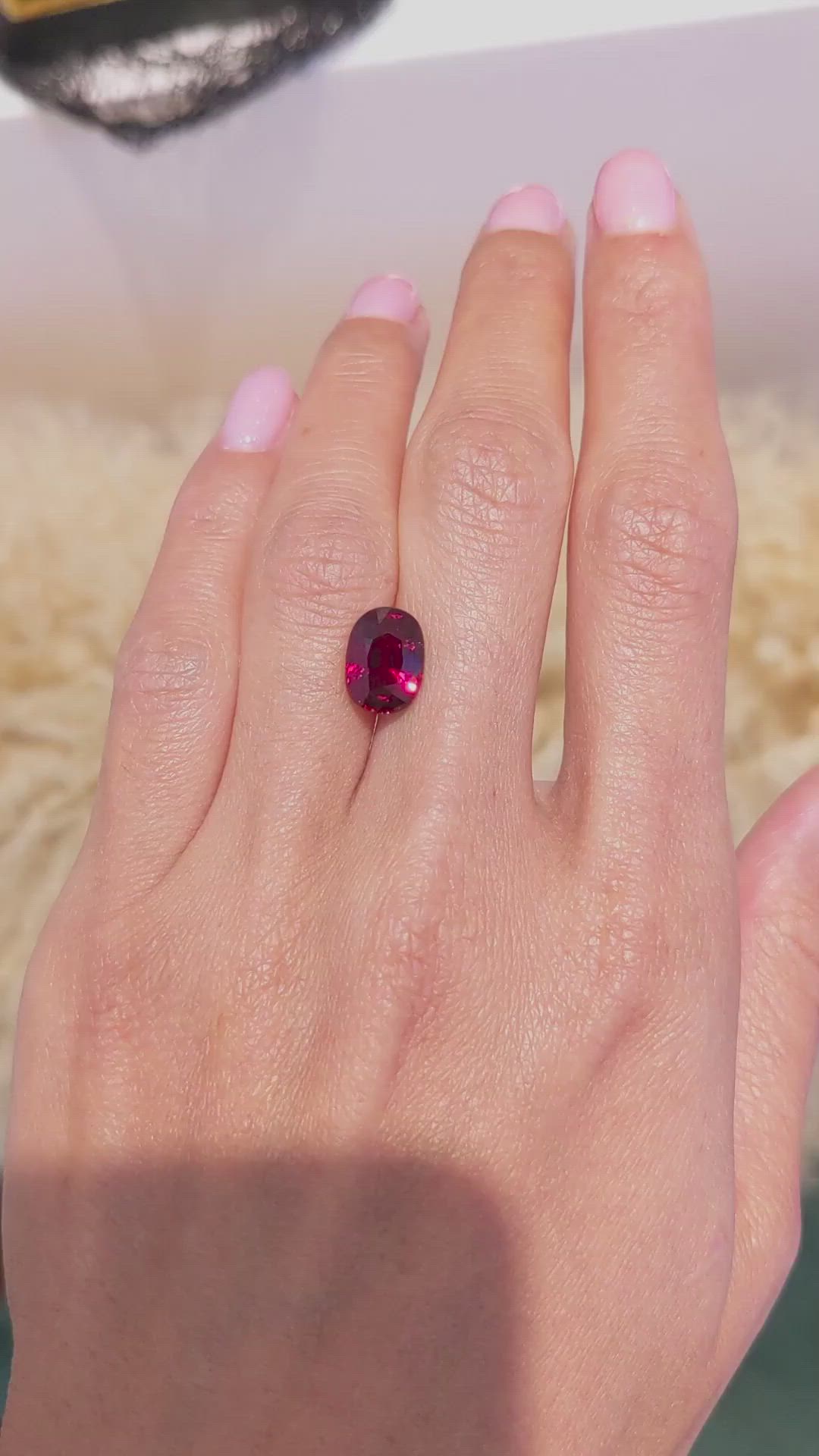 4.52 Ct. Ruby from Mozambique Size Video