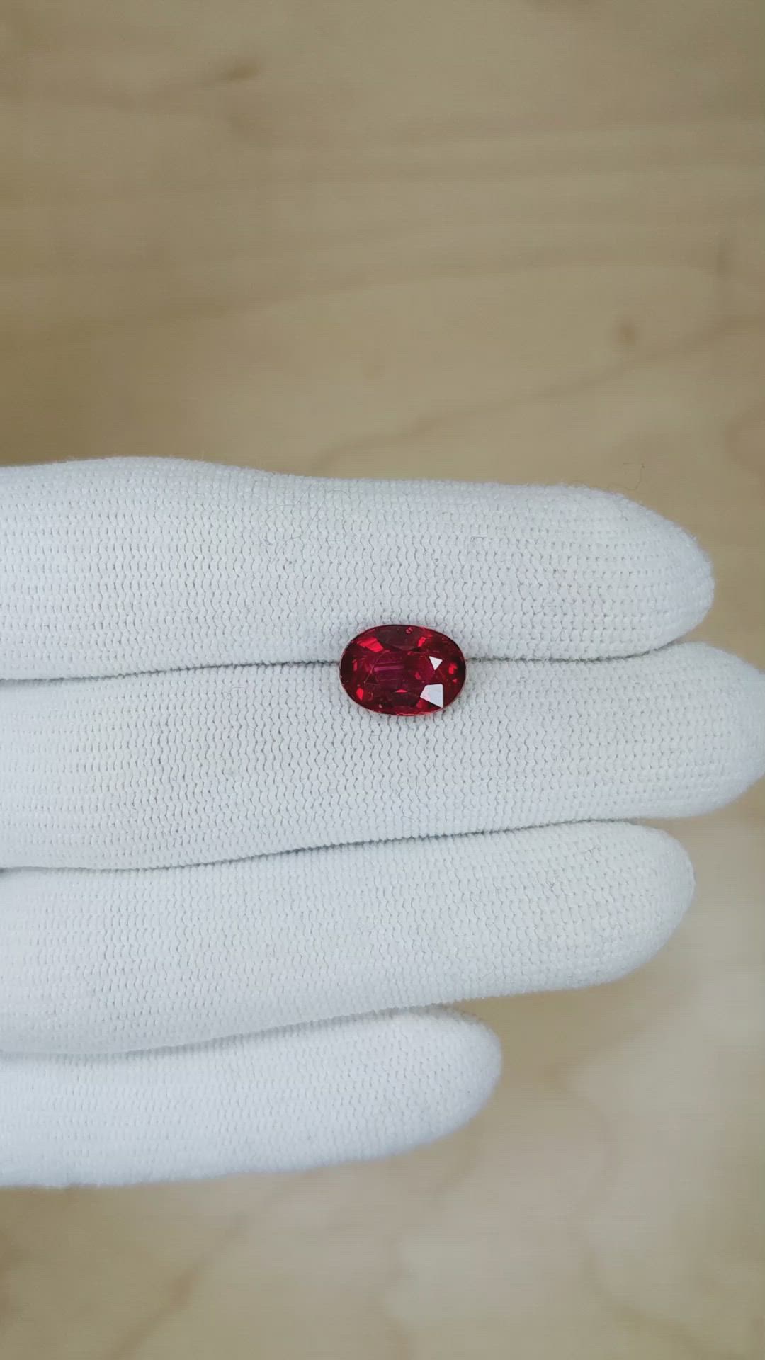 4.02 Ct. Ruby from Mozambique Size Video