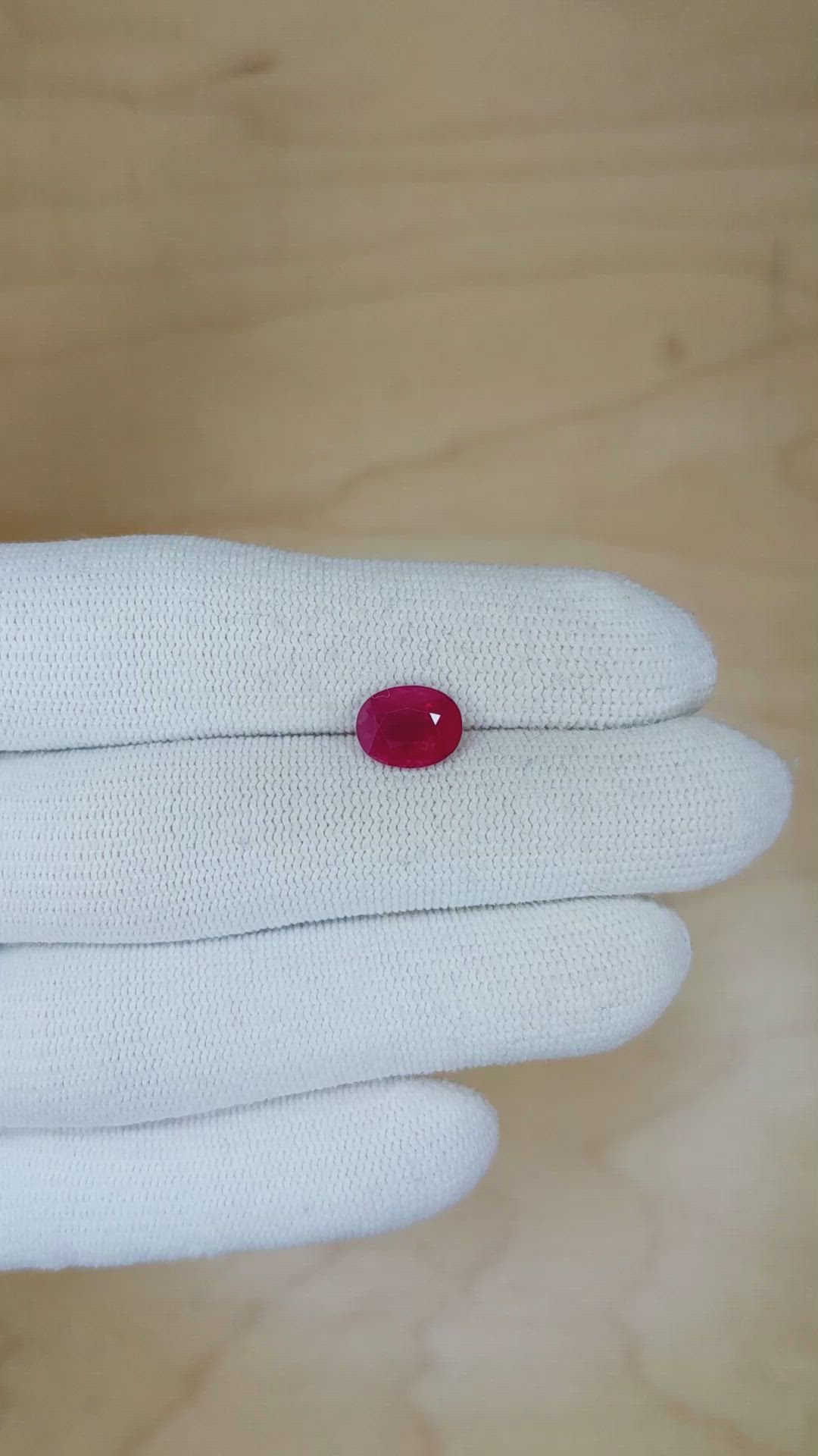 2.40 Ct. Ruby from Burma (Myanmar) Size Video