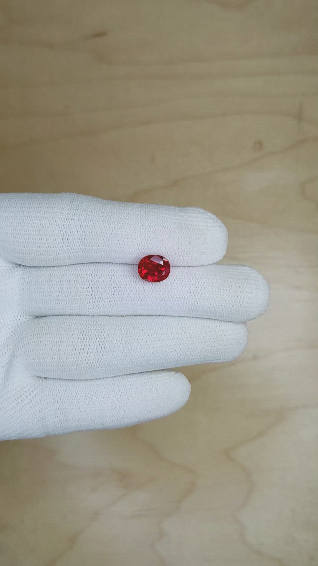 2.86 Ct. Ruby from Burma (Myanmar) Size Video