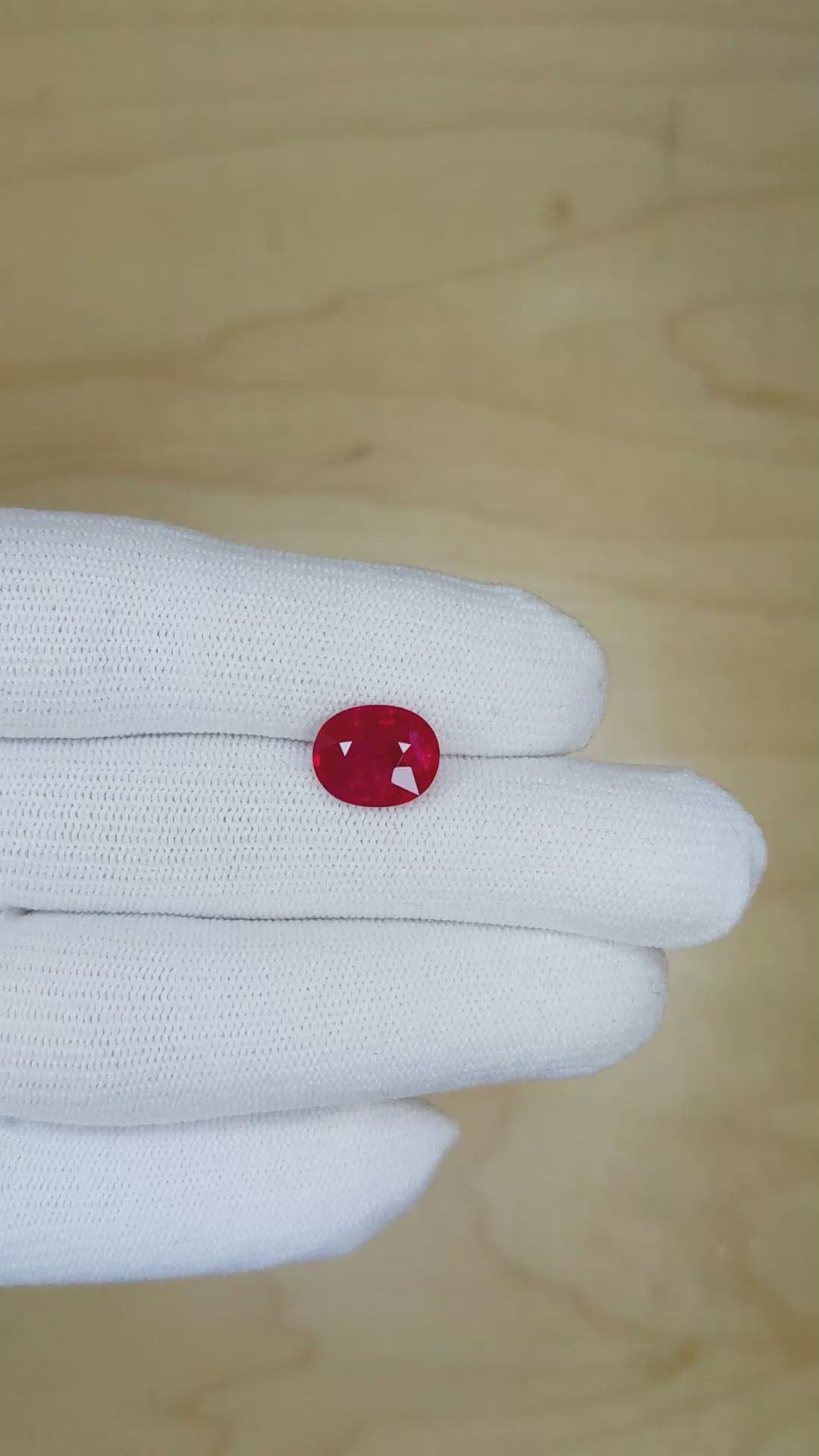 4.11 Ct. Ruby from Mozambique Size Video