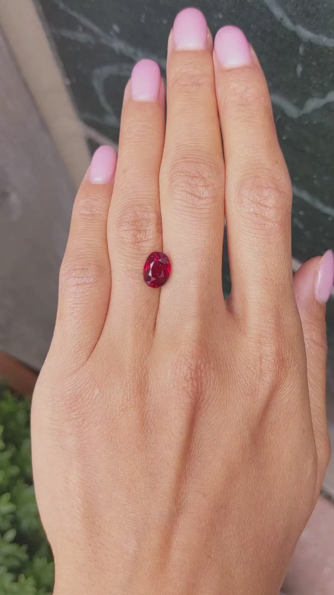 3.01 Ct. Ruby from Mozambique Size Video