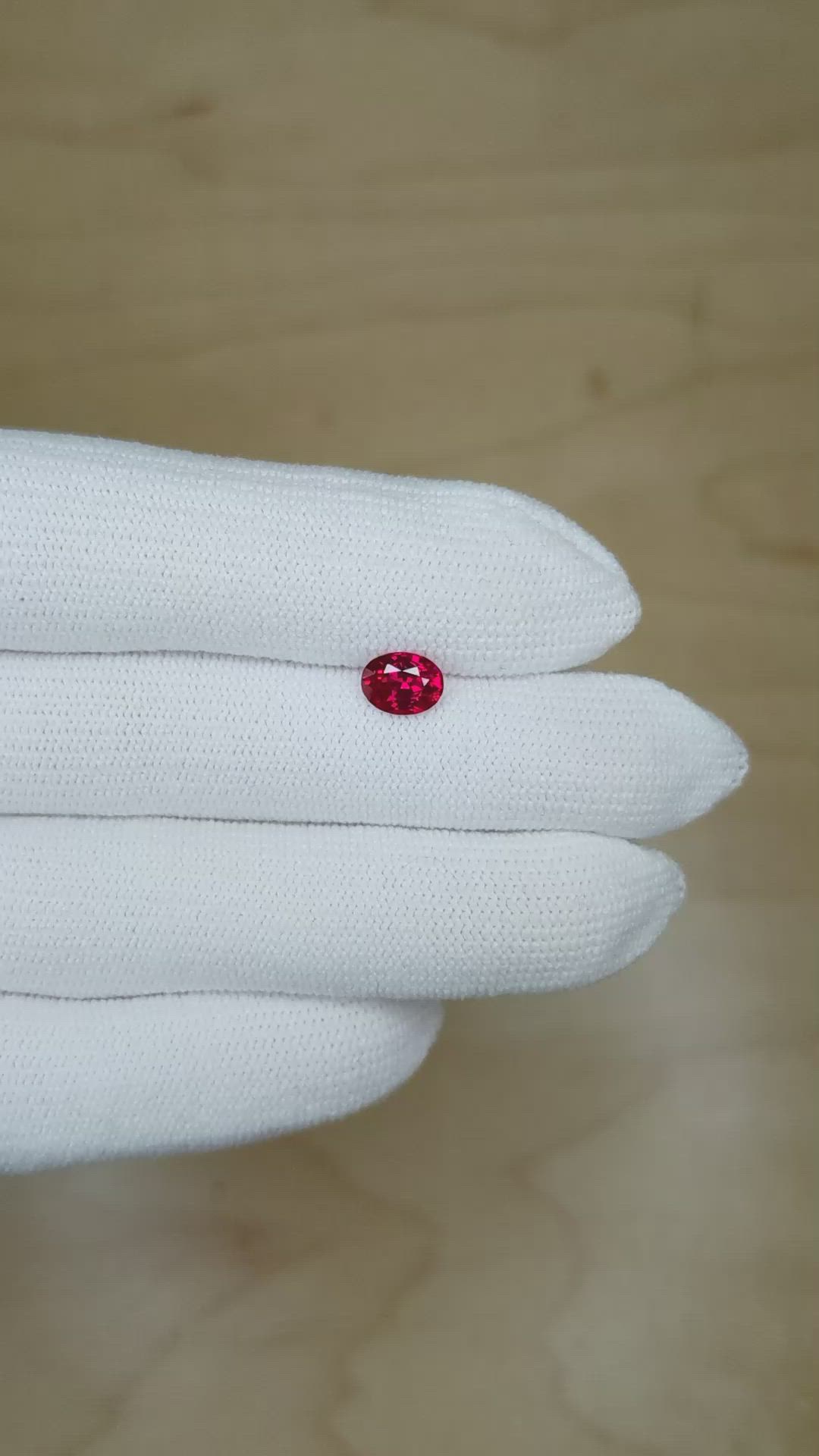 1.03 Ct. Ruby from Mozambique Size Video