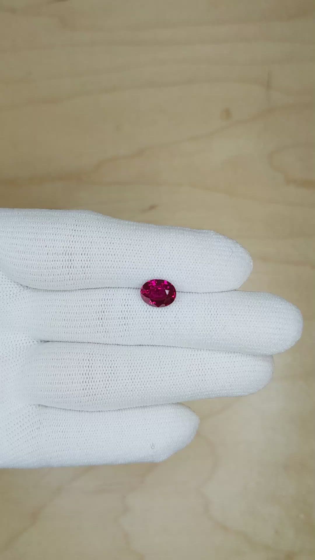 2.53 Ct. Ruby from Mozambique Size Video