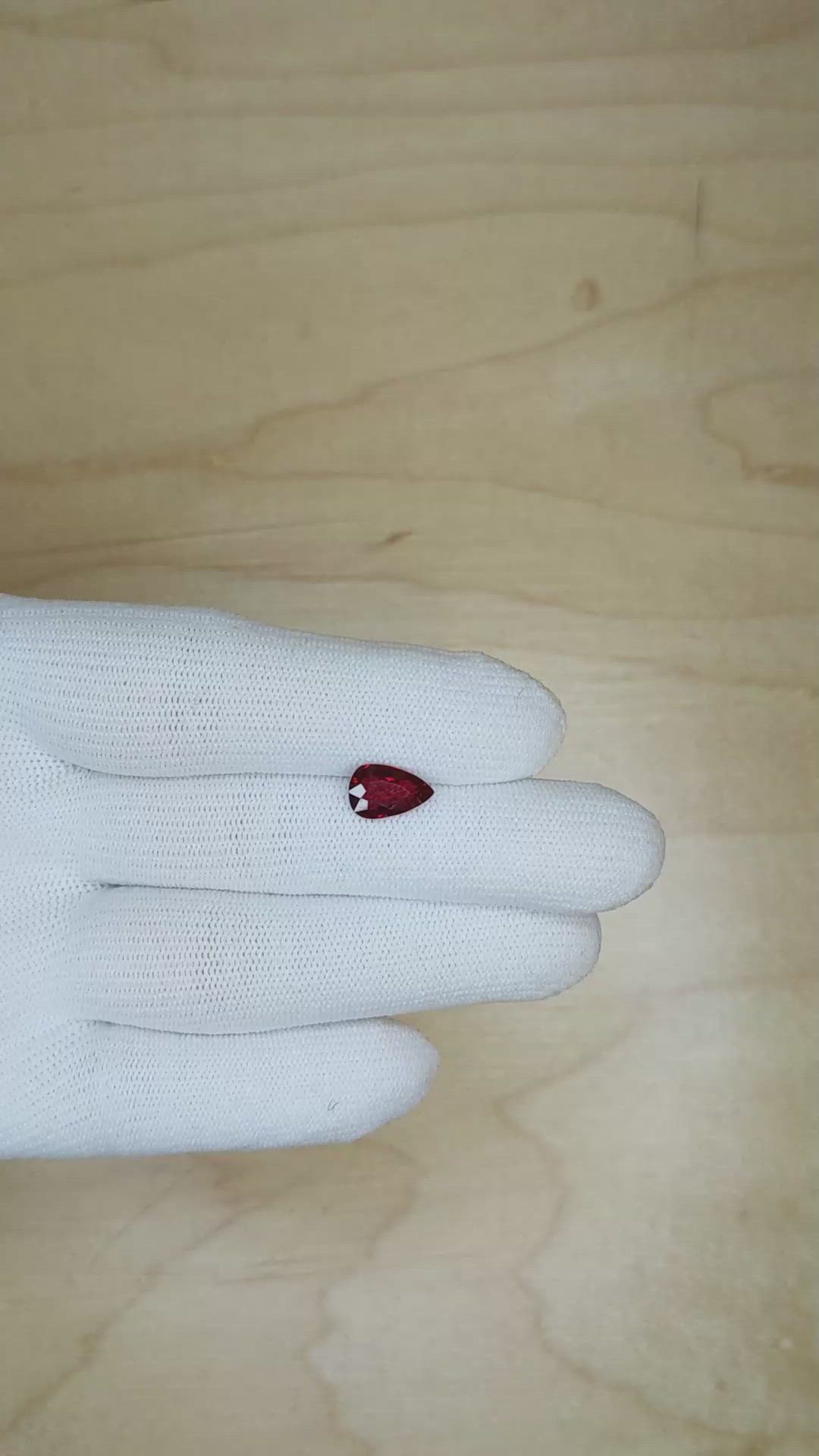 2.01 Ct. Ruby from Mozambique Size Video