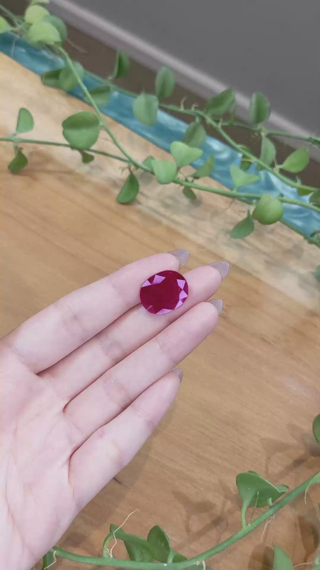 12.60 Ct. Ruby from Mozambique Size Video