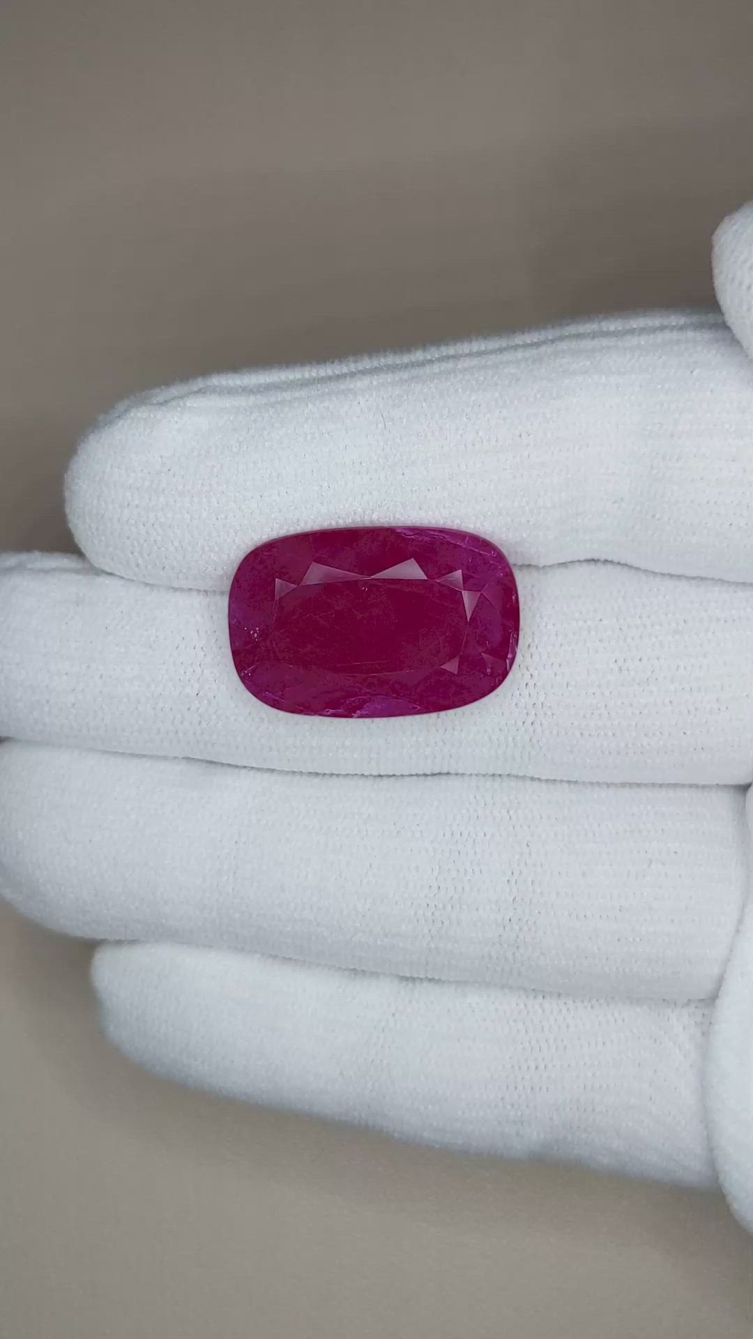 18.62 Ct. Ruby from Mozambique Size Video