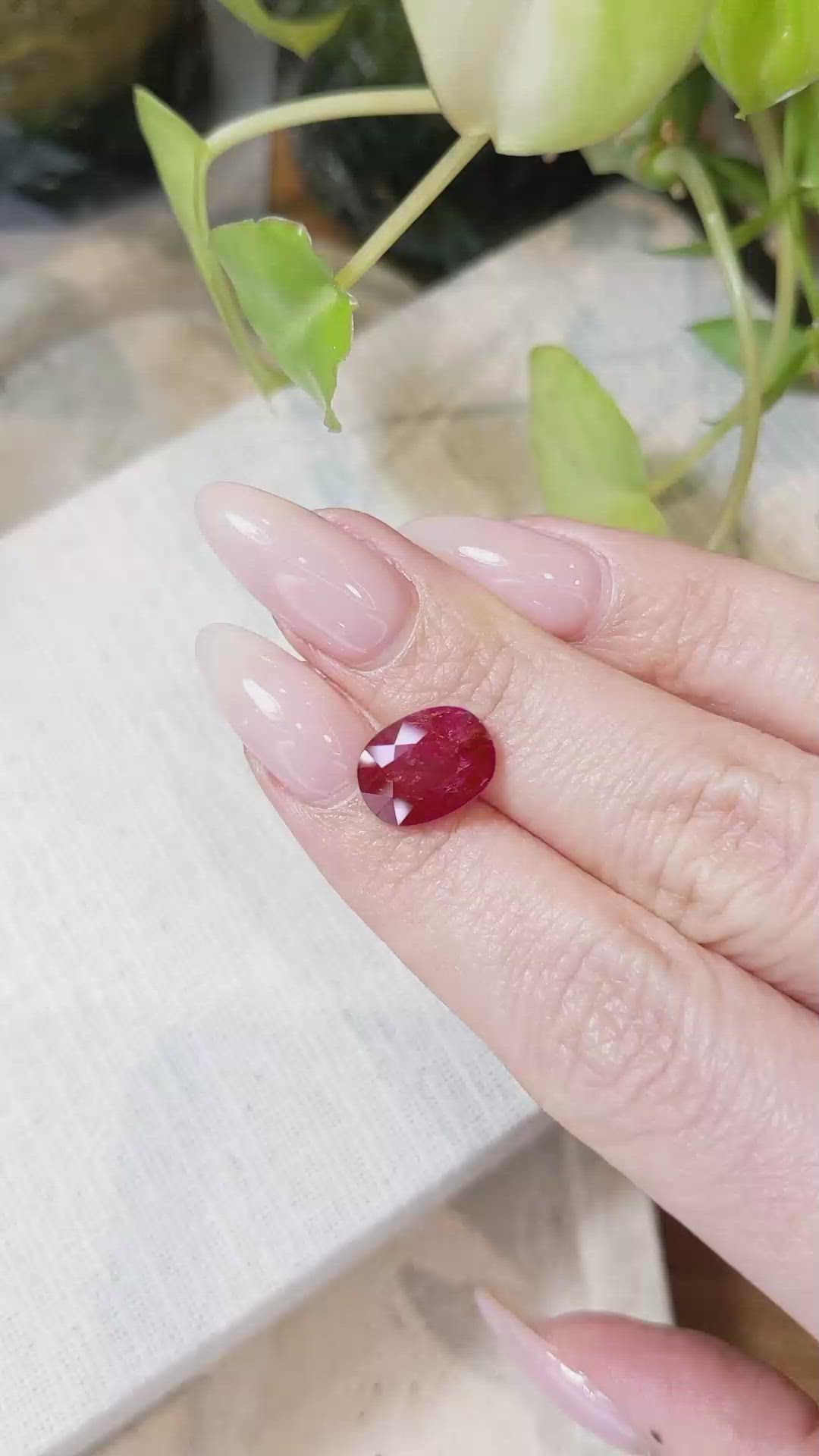 3.93 Ct. Ruby from Mozambique Size Video