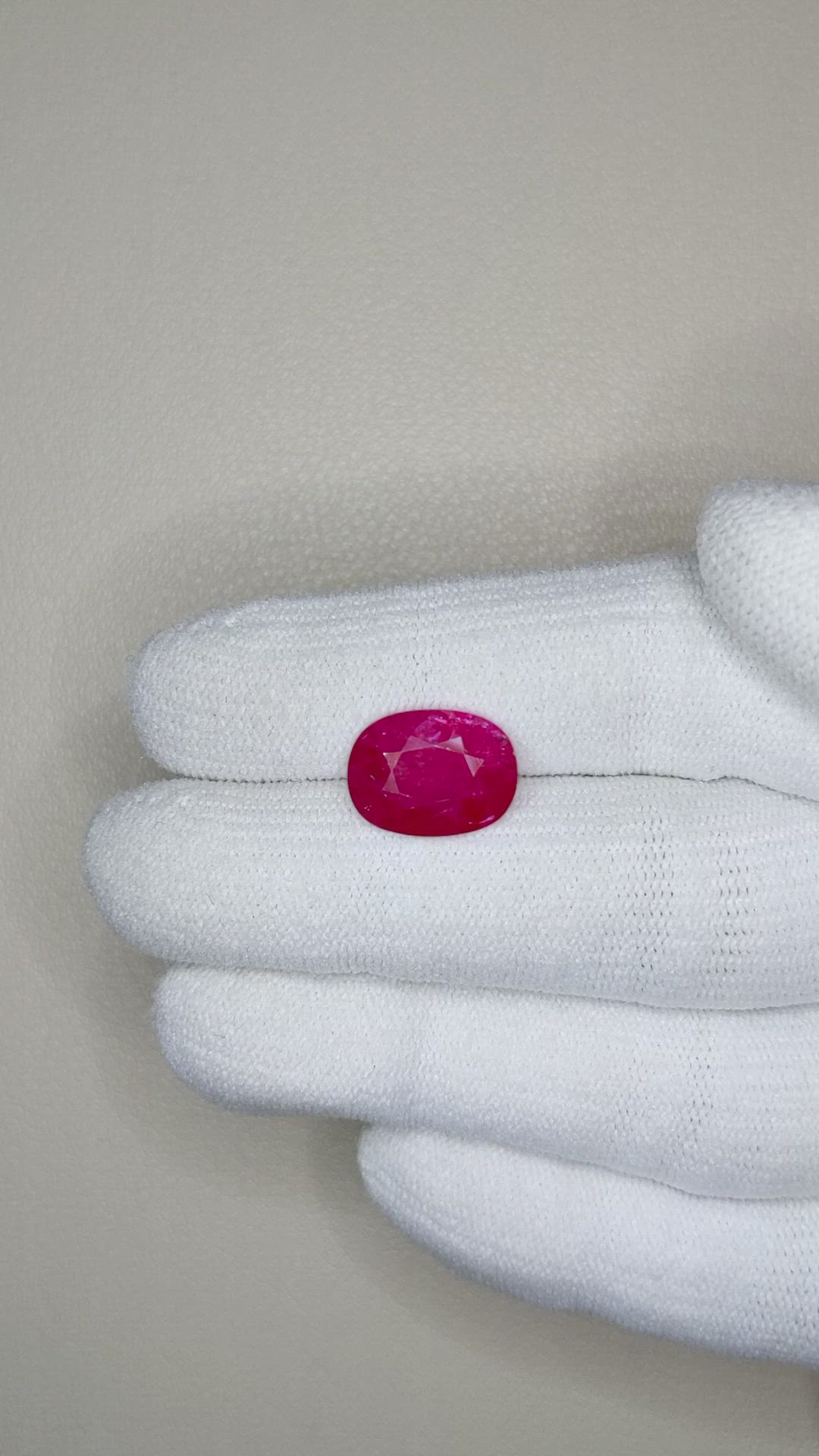 3.93 Ct. Ruby from Mozambique Size Video