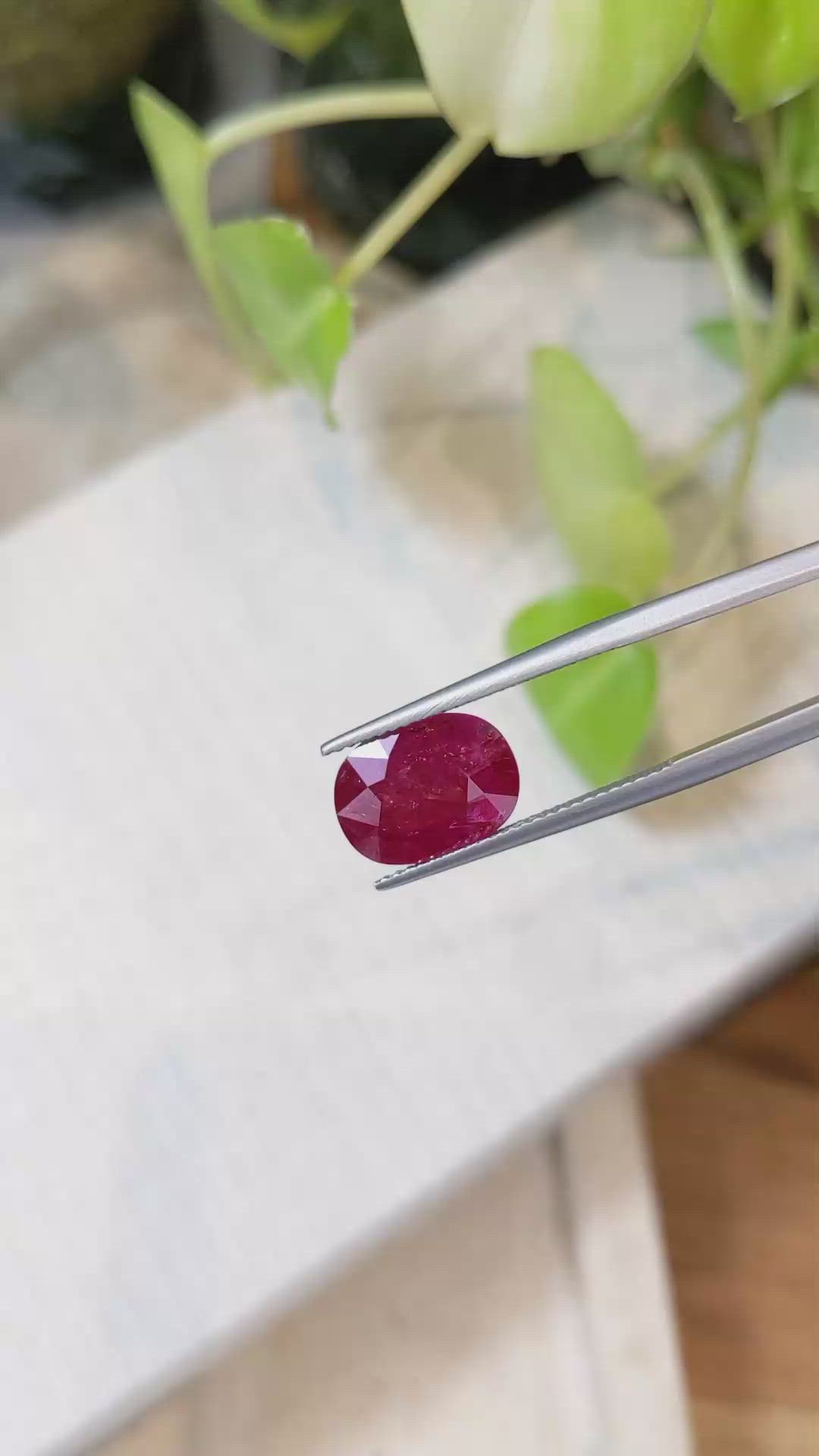 3.93 Ct. Ruby from Mozambique Size Video