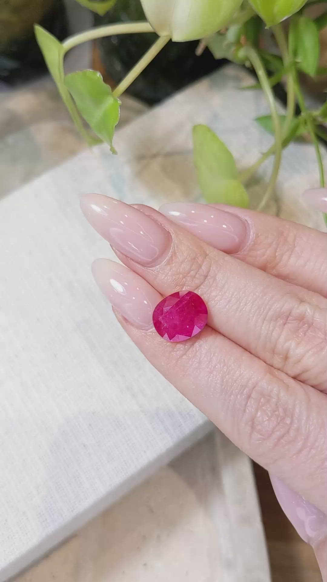 4.73 Ct. Ruby from Mozambique Size Video