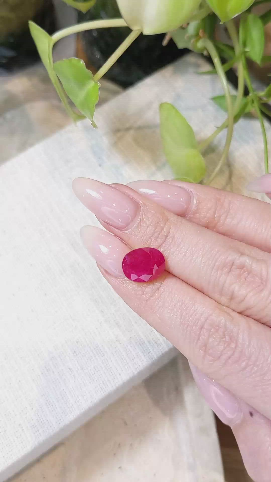 4.97 Ct. Ruby from Mozambique Size Video