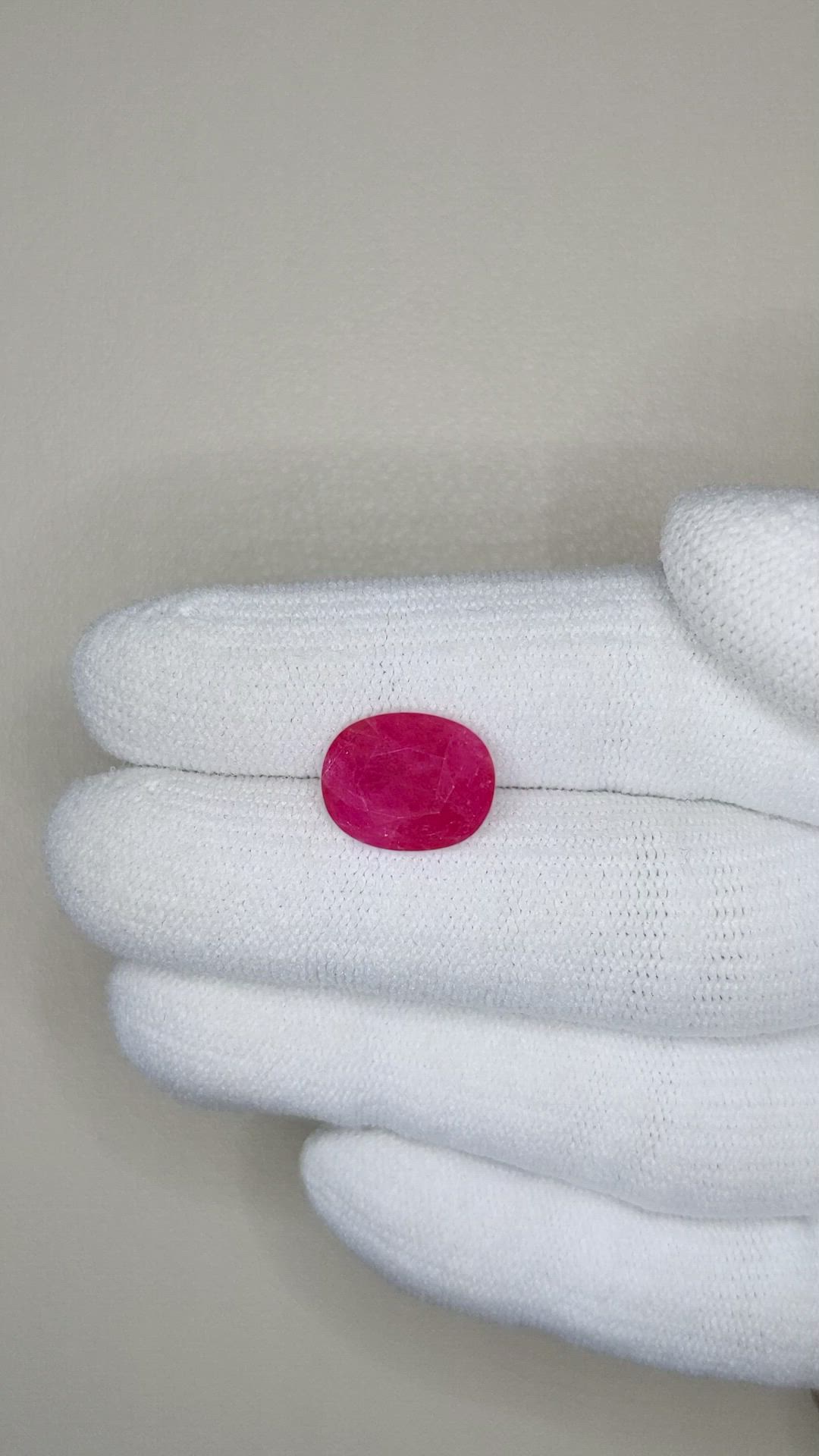4.97 Ct. Ruby from Mozambique Size Video