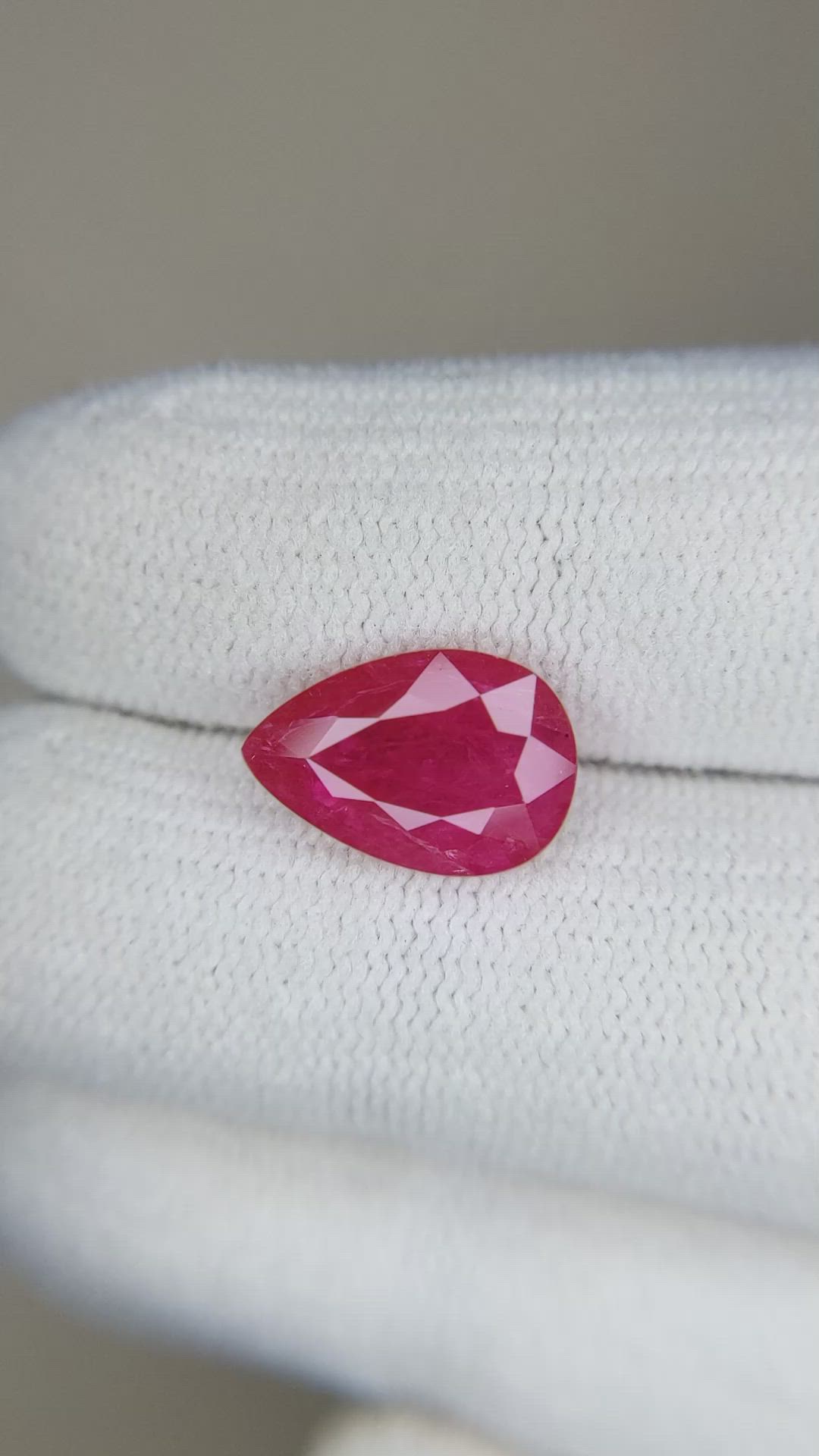 2.97 Ct. Ruby from Mozambique Size Video