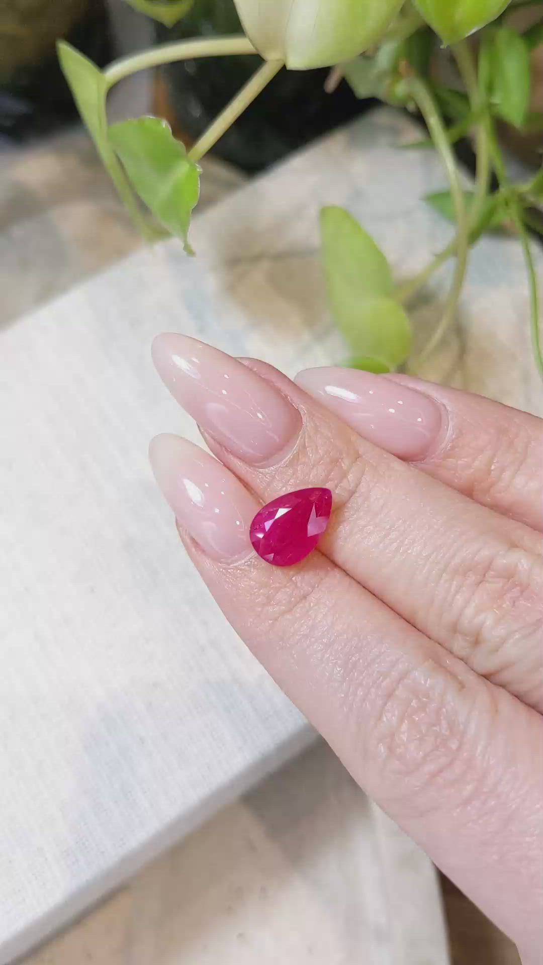 2.97 Ct. Ruby from Mozambique Size Video