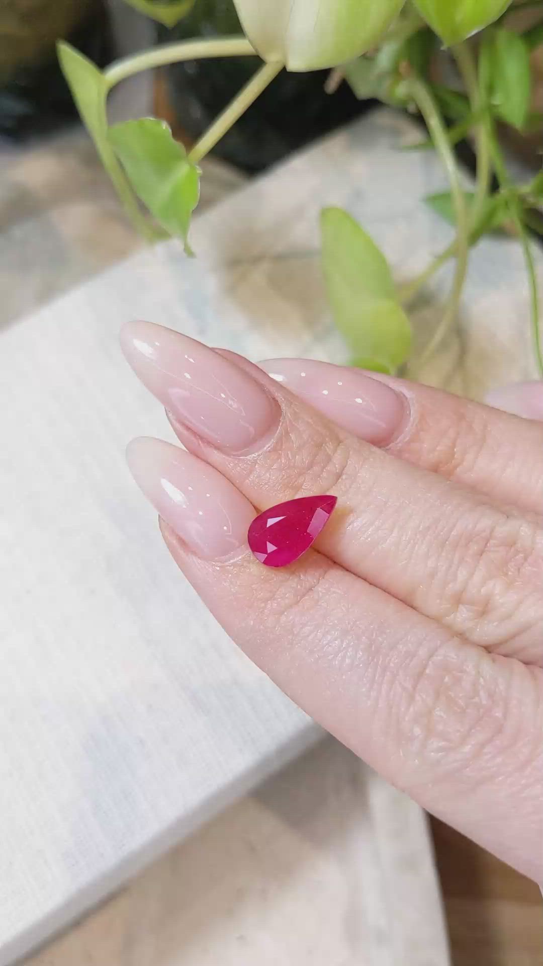2.49 Ct. Ruby from Mozambique Size Video