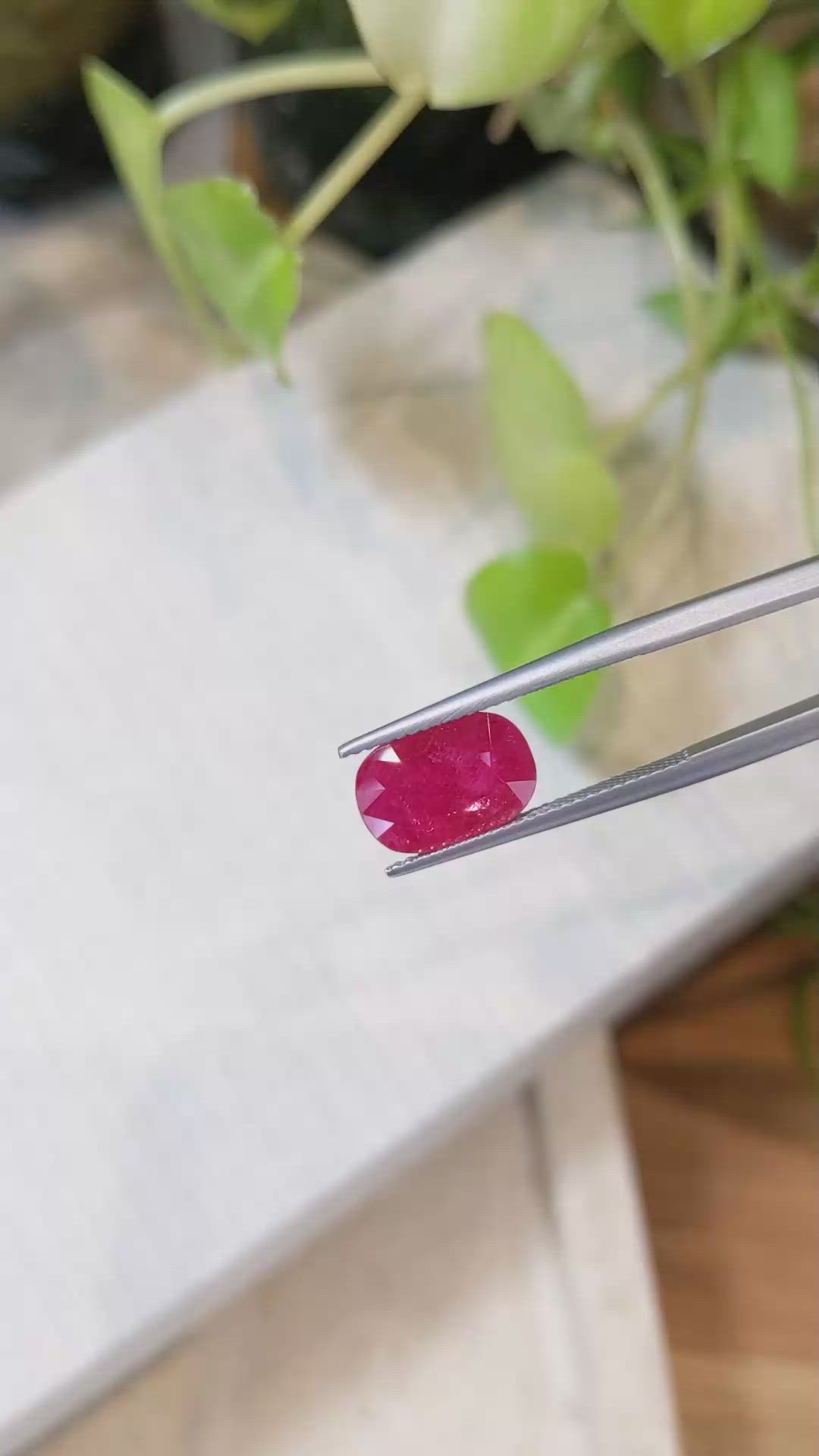 2.96 Ct. Ruby from Mozambique Size Video
