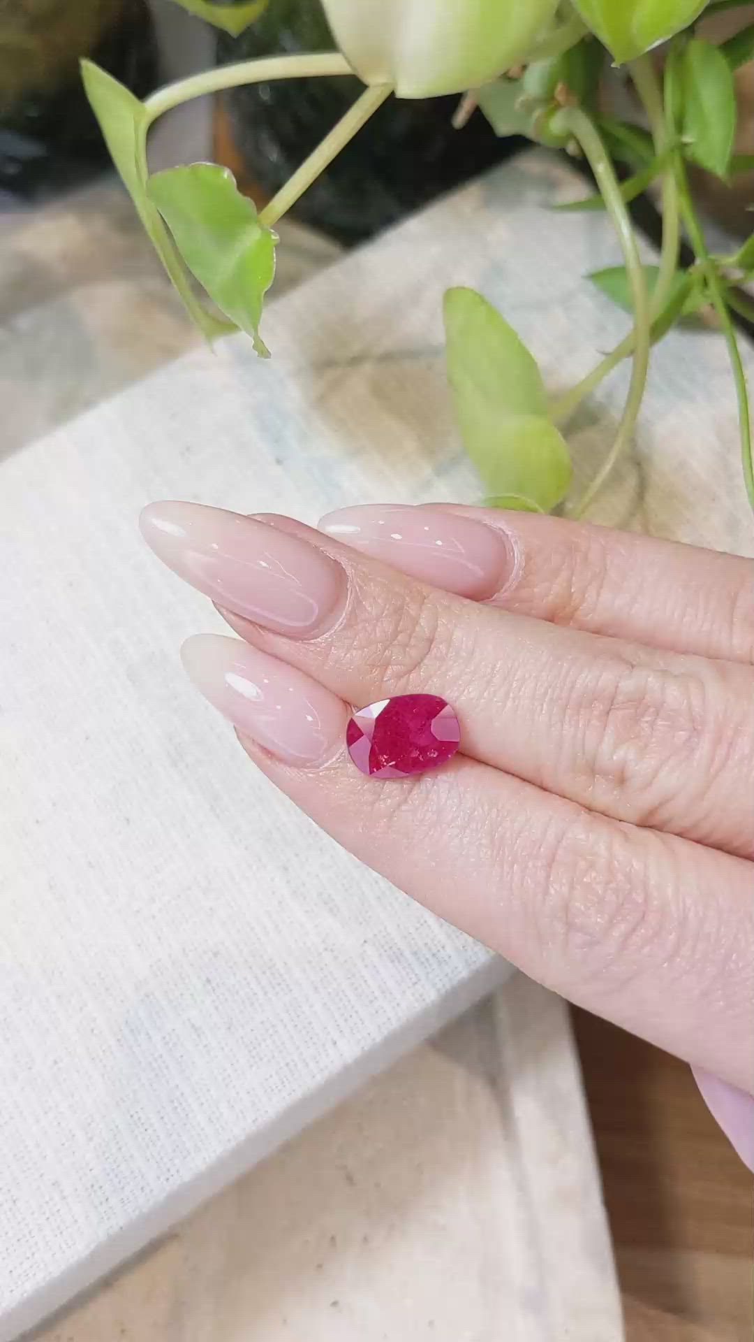 2.96 Ct. Ruby from Mozambique Size Video