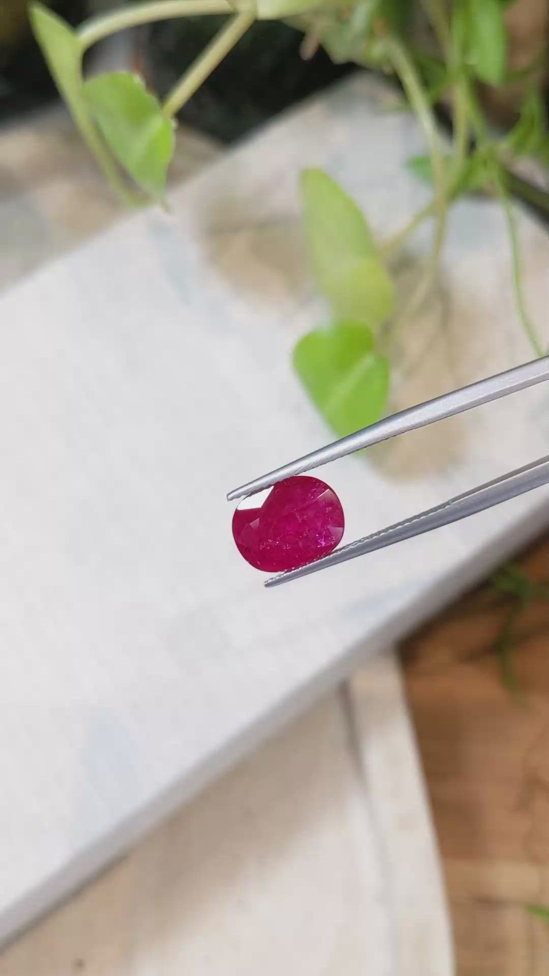 4.44 Ct. Ruby from Mozambique Size Video