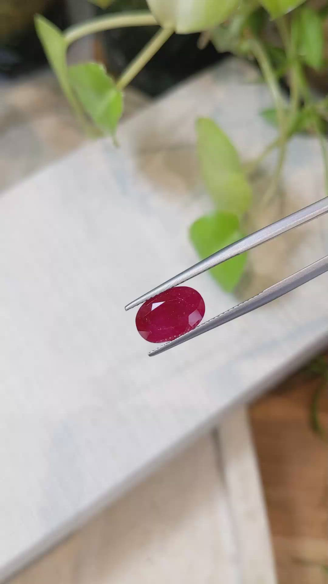 3.85 Ct. Ruby from Mozambique Size Video