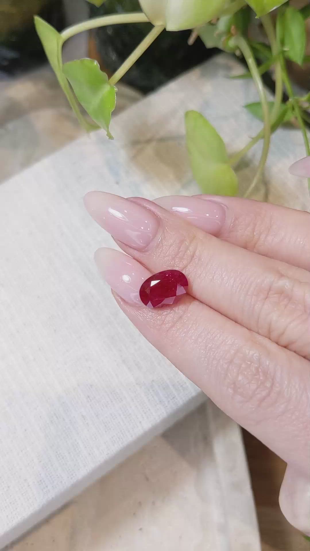 3.85 Ct. Ruby from Mozambique Size Video