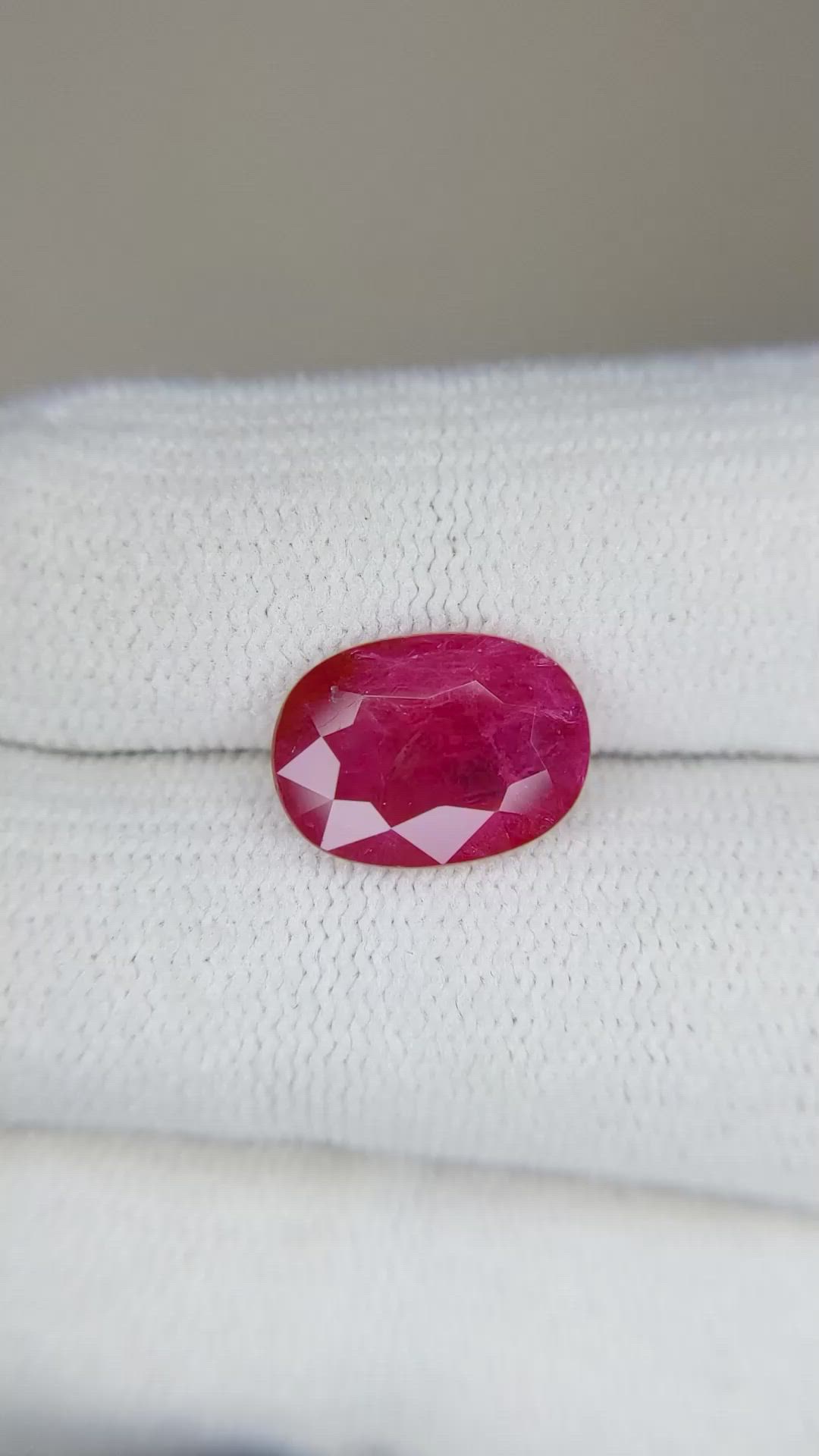 3.34 Ct. Ruby from Mozambique Size Video