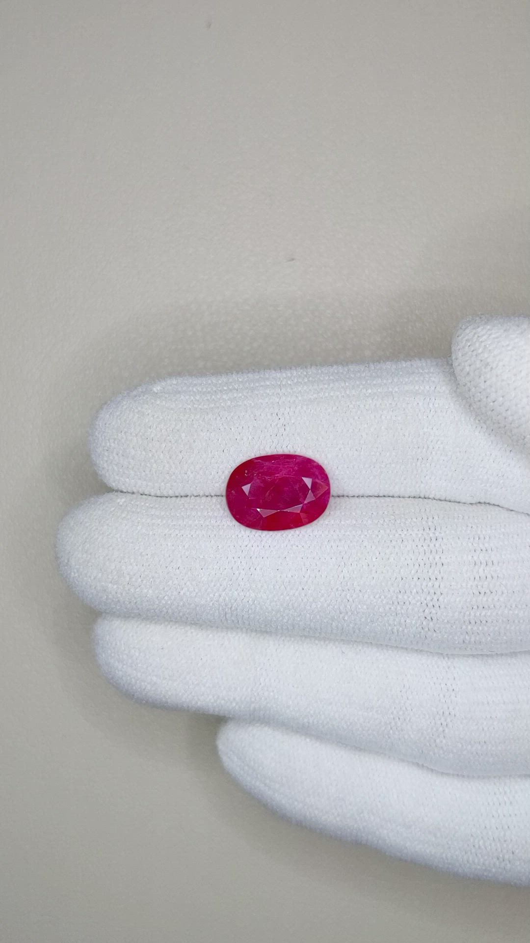 3.34 Ct. Ruby from Mozambique Size Video