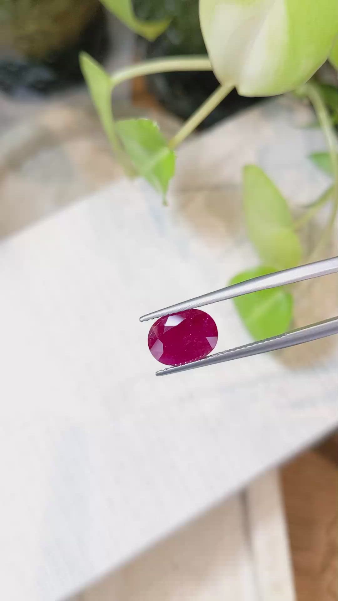 3.77 Ct. Ruby from Mozambique Size Video