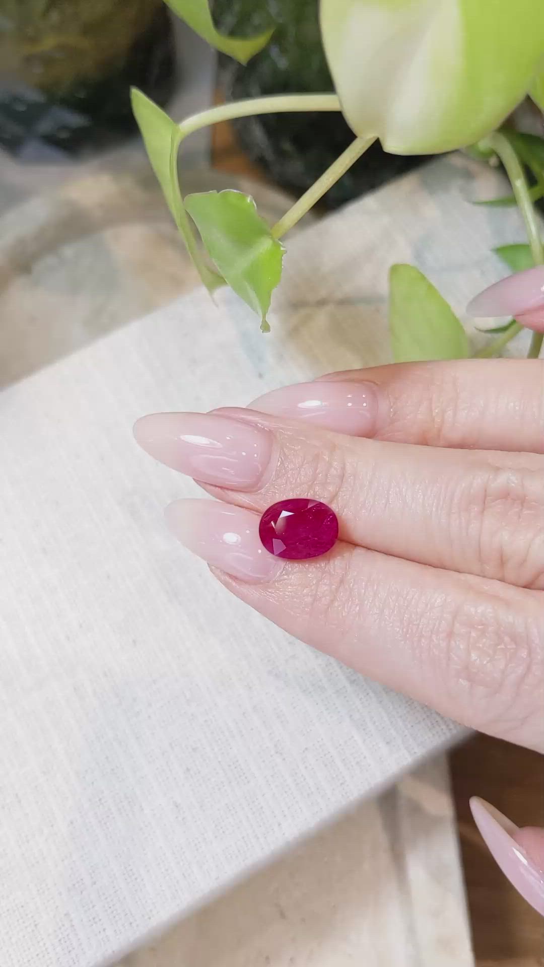 3.77 Ct. Ruby from Mozambique Size Video