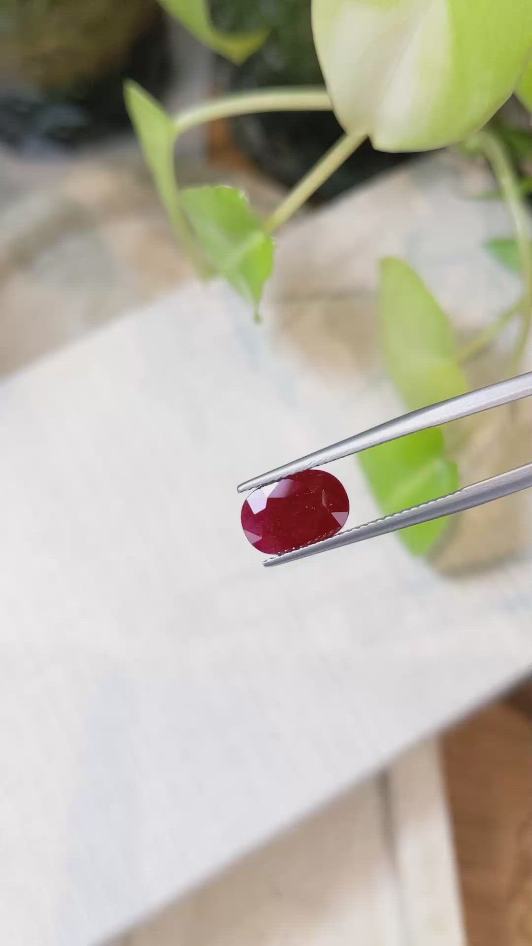 2.67 Ct. Ruby from Mozambique Size Video