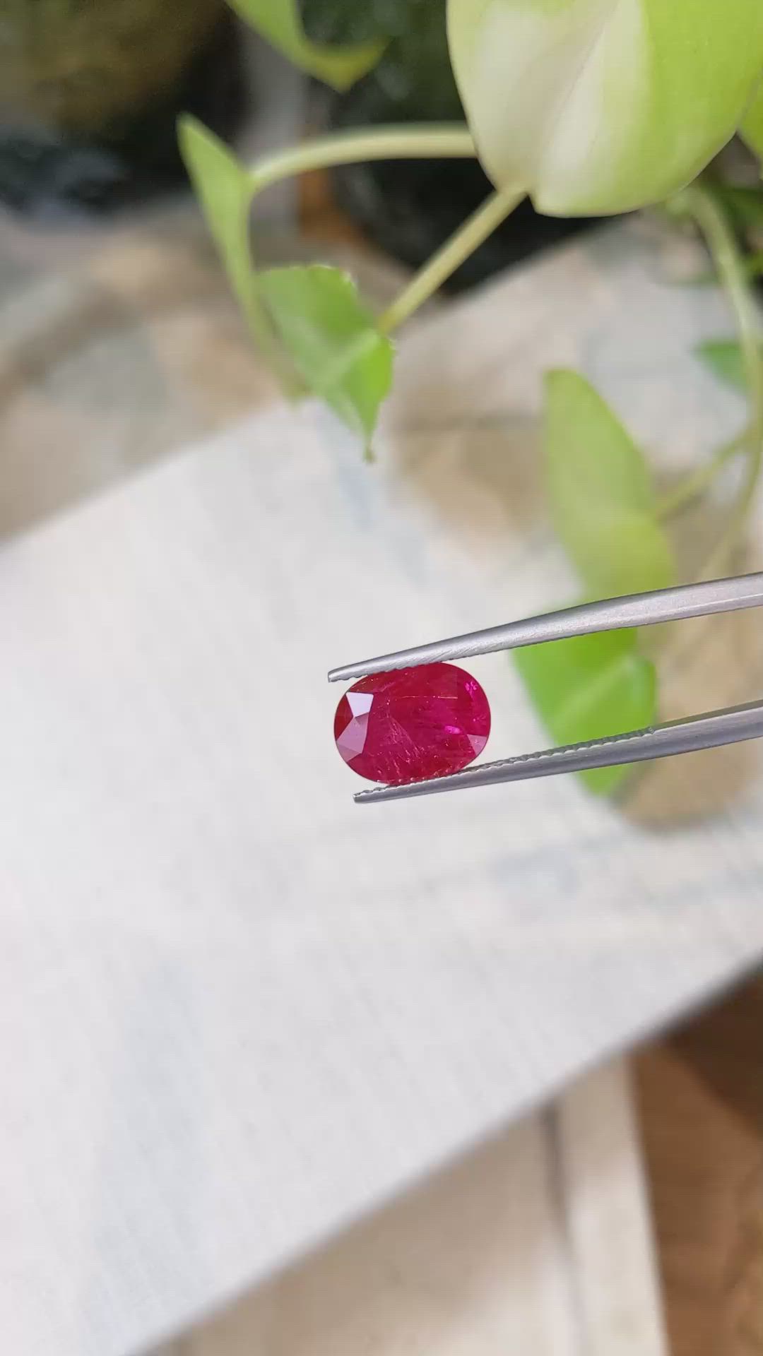 3.71 Ct. Ruby from Mozambique Size Video