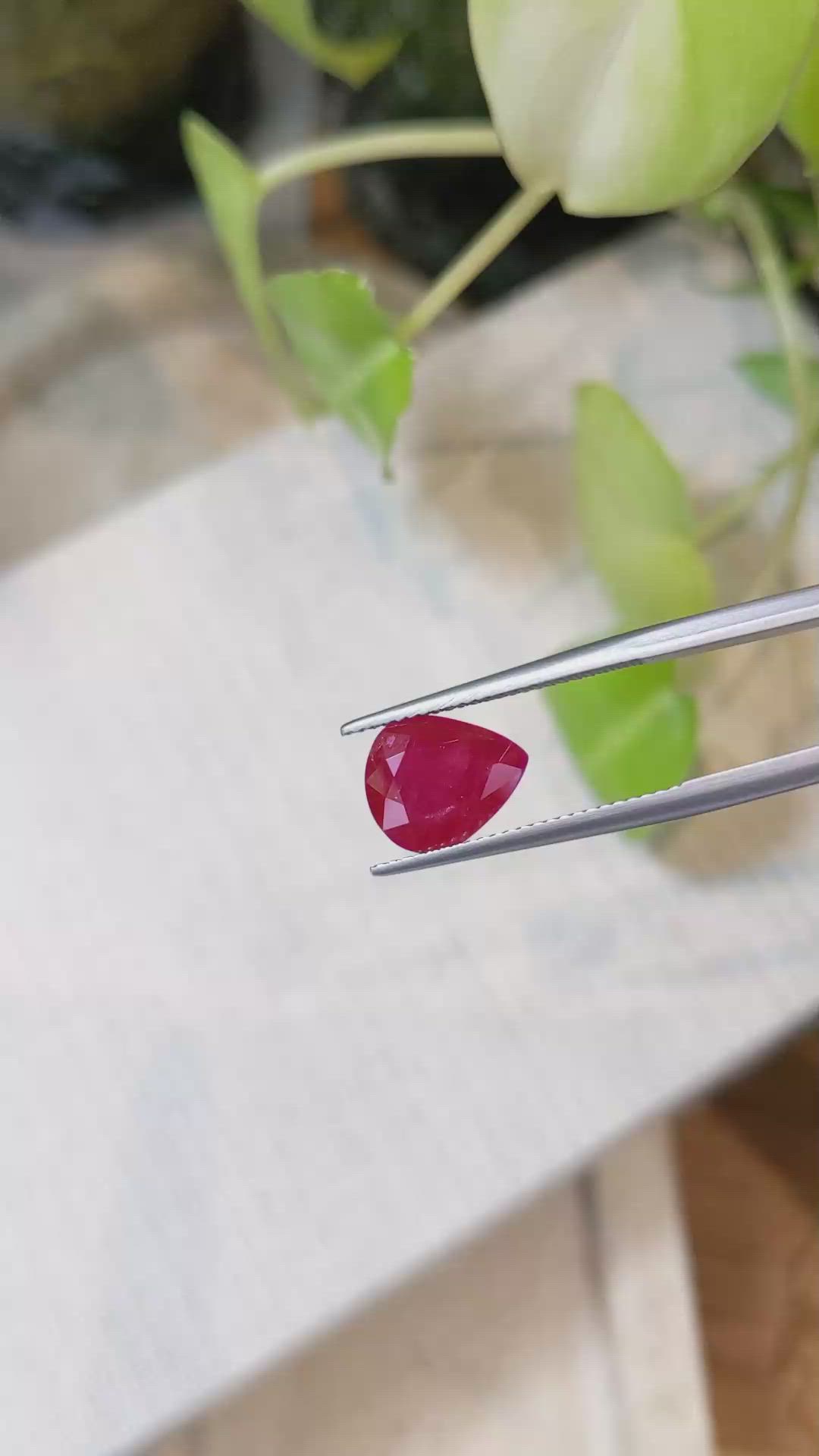 3.60 Ct. Ruby from Mozambique Size Video