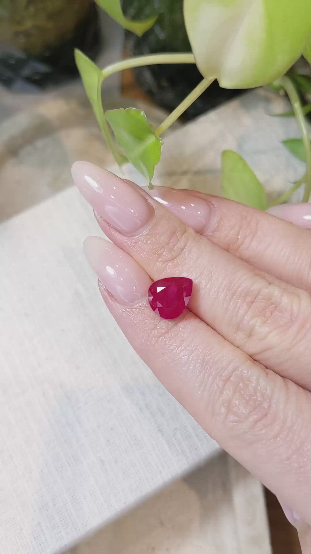 3.60 Ct. Ruby from Mozambique Size Video
