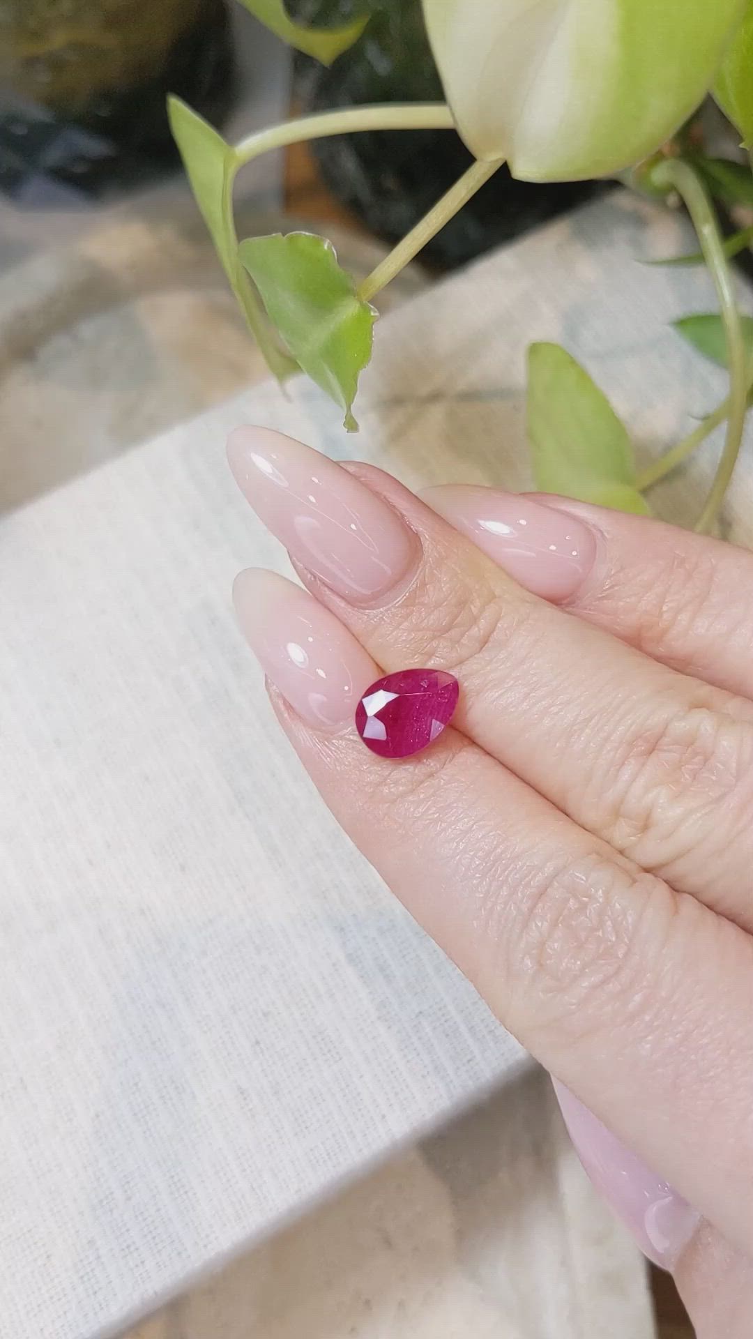 2.34 Ct. Ruby from Mozambique Size Video