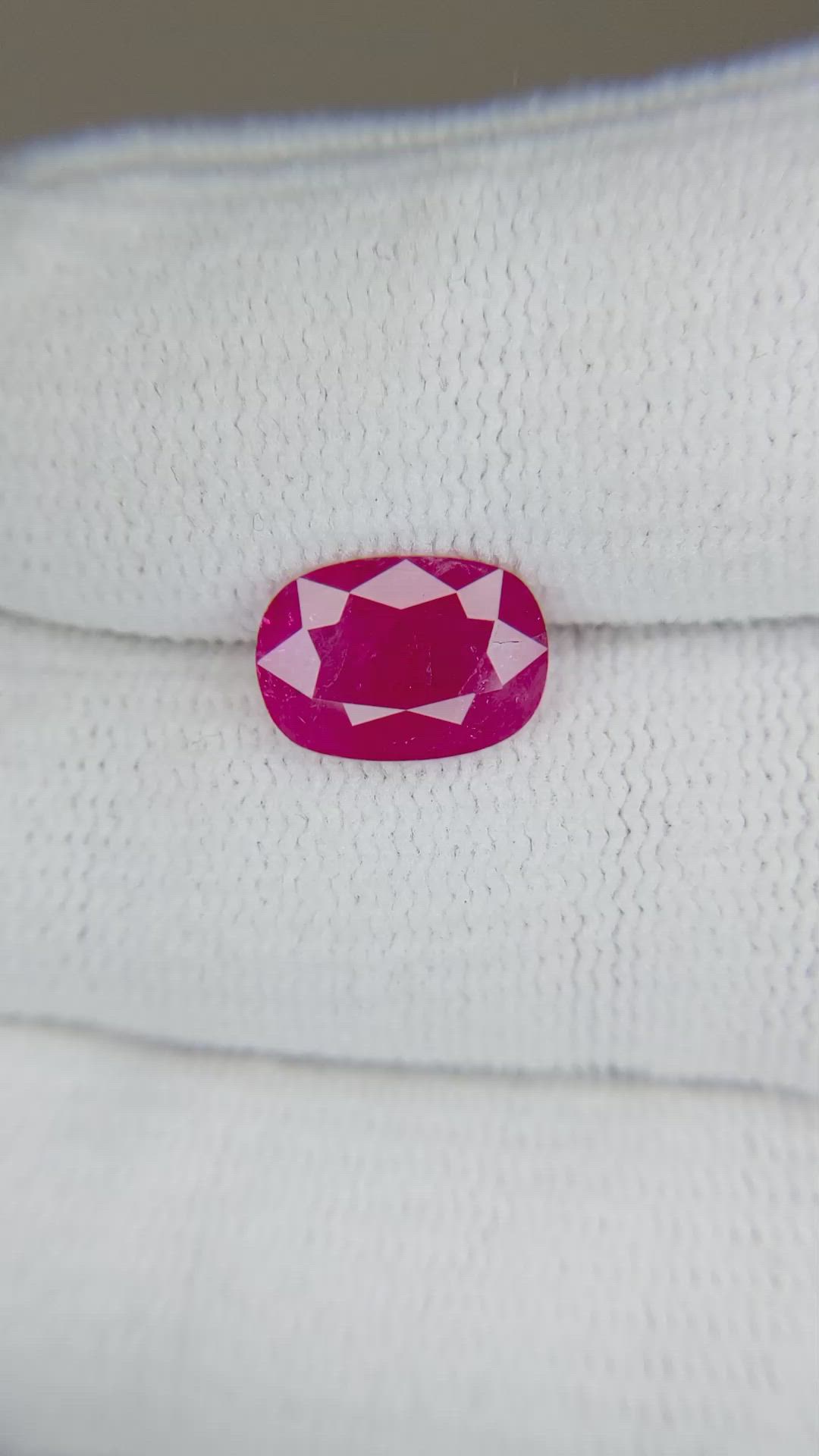 2.52 Ct. Ruby from Mozambique Size Video