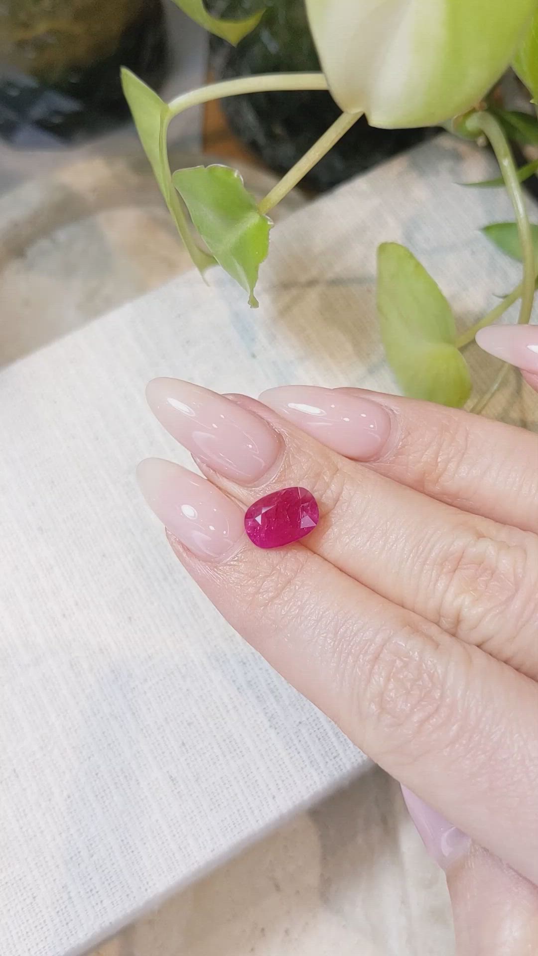 2.52 Ct. Ruby from Mozambique Size Video