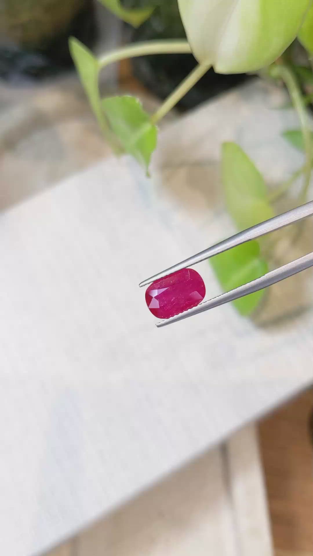 2.60 Ct. Ruby from Mozambique Size Video