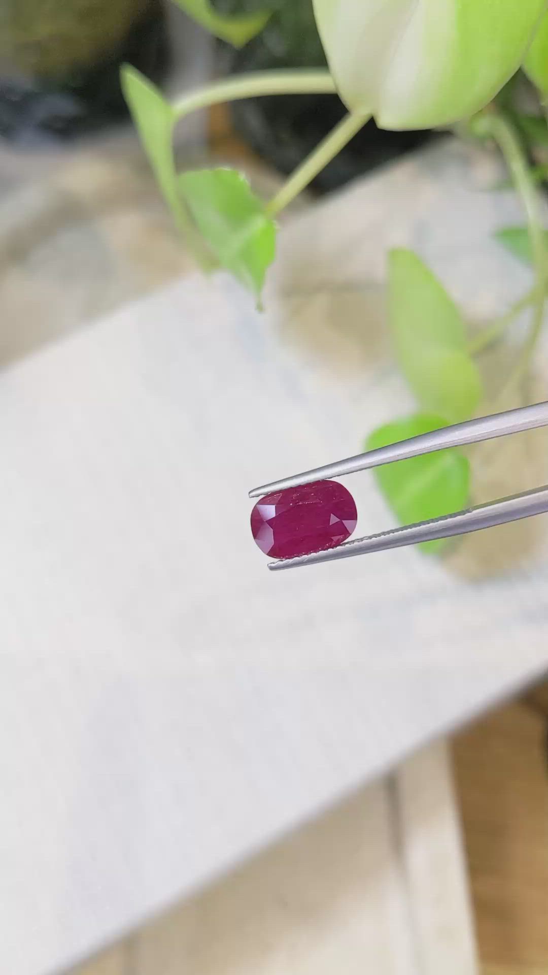 3.08 Ct. Ruby from Mozambique Size Video