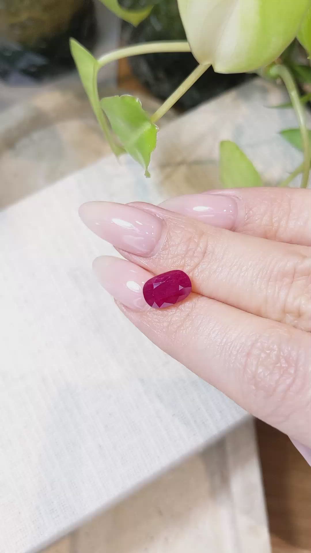 3.08 Ct. Ruby from Mozambique Size Video