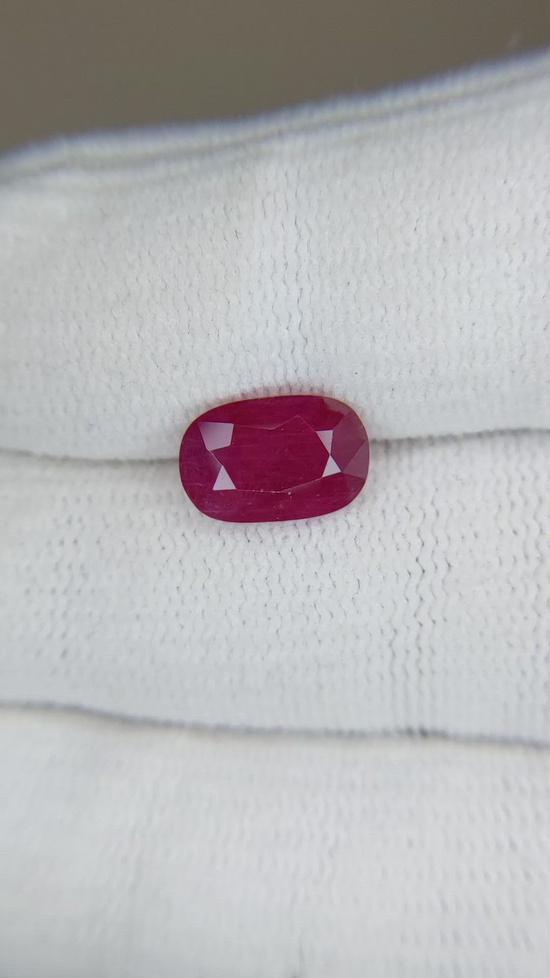 3.08 Ct. Ruby from Mozambique Size Video