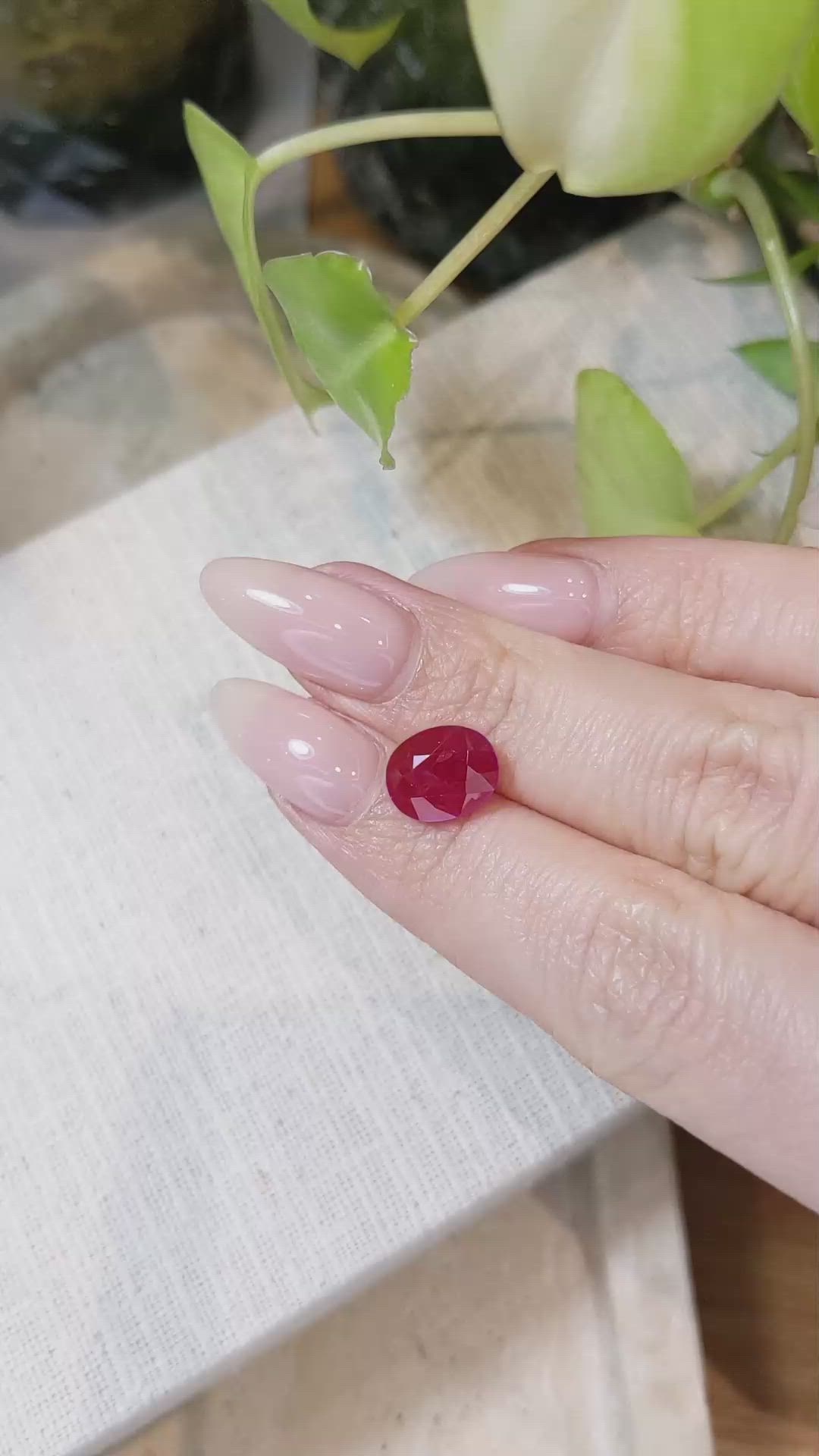 3.91 Ct. Ruby from Mozambique Size Video