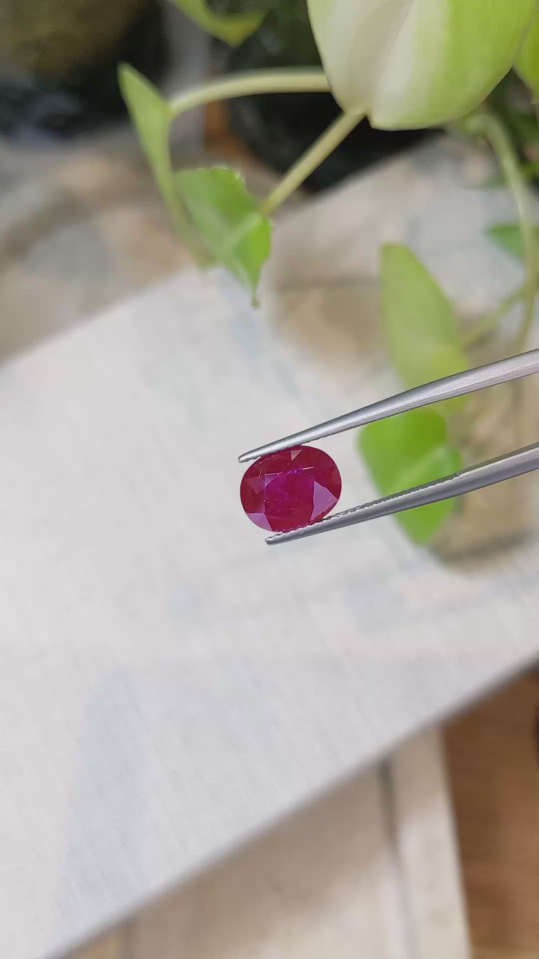 3.91 Ct. Ruby from Mozambique Size Video