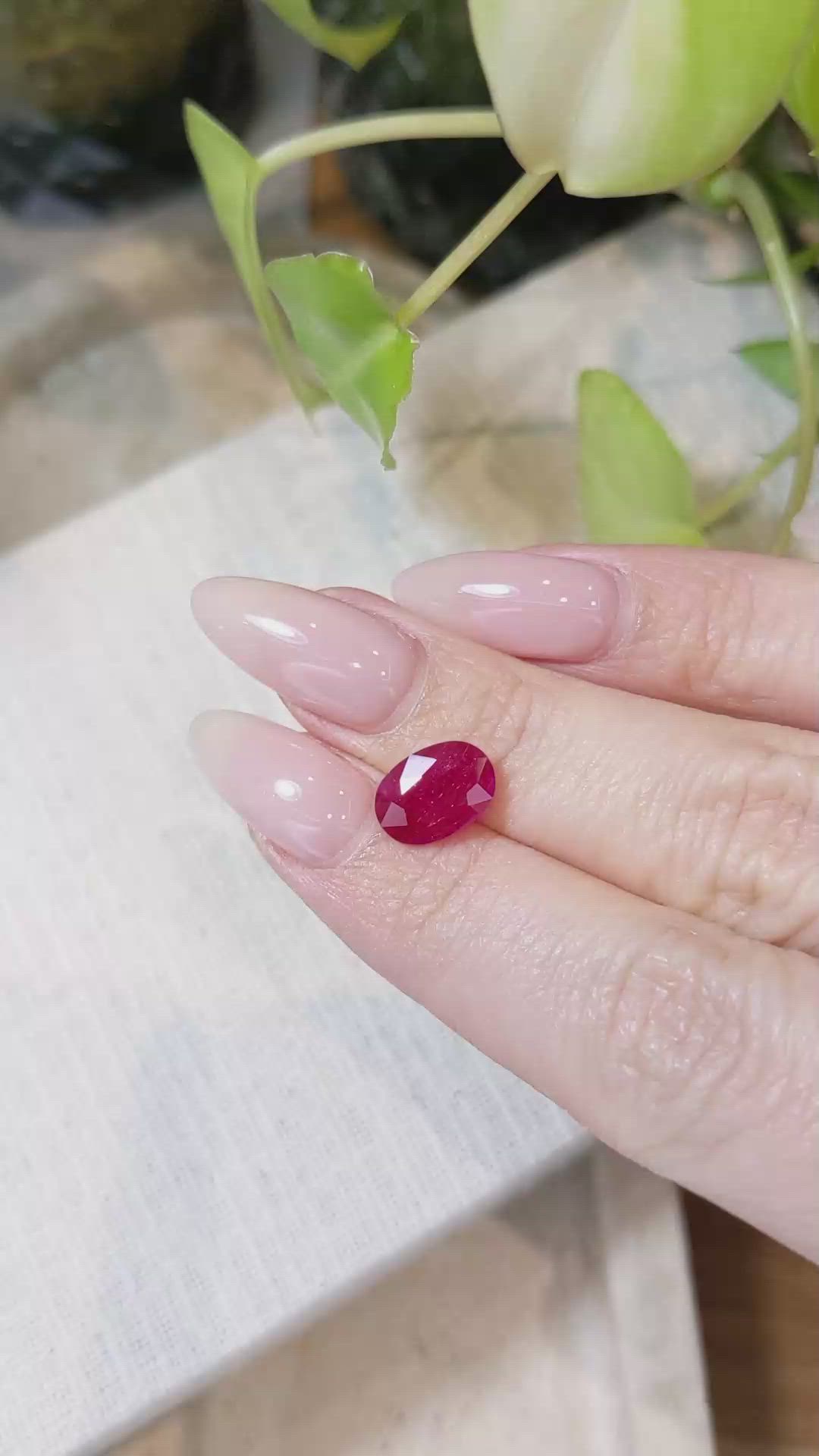 2.58 Ct. Ruby from Mozambique Size Video