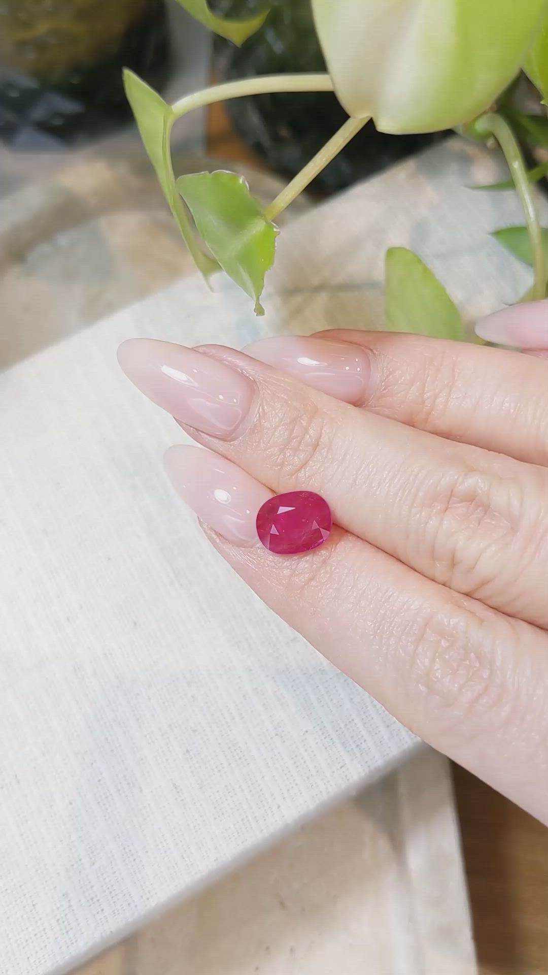 2.52 Ct. Ruby from Mozambique Size Video