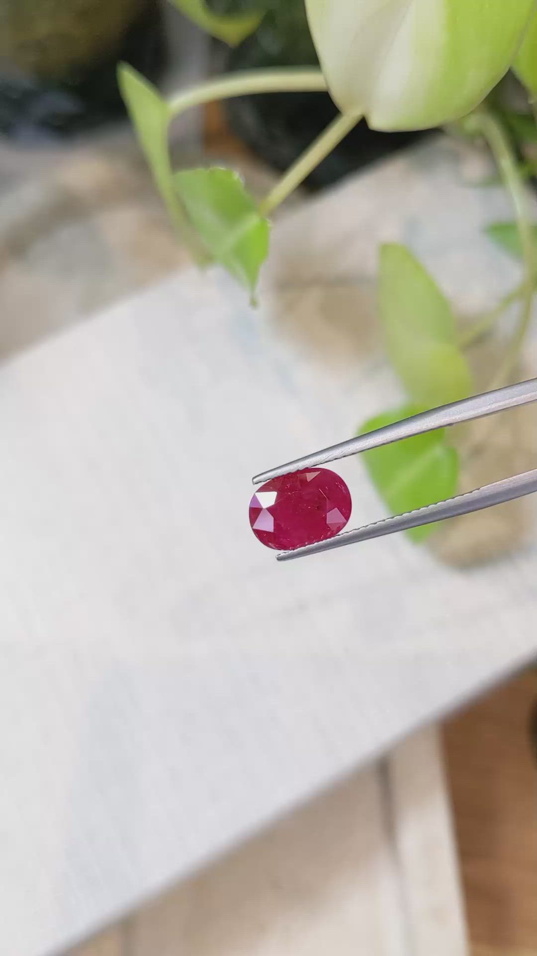 2.63 Ct. Ruby from Mozambique Size Video