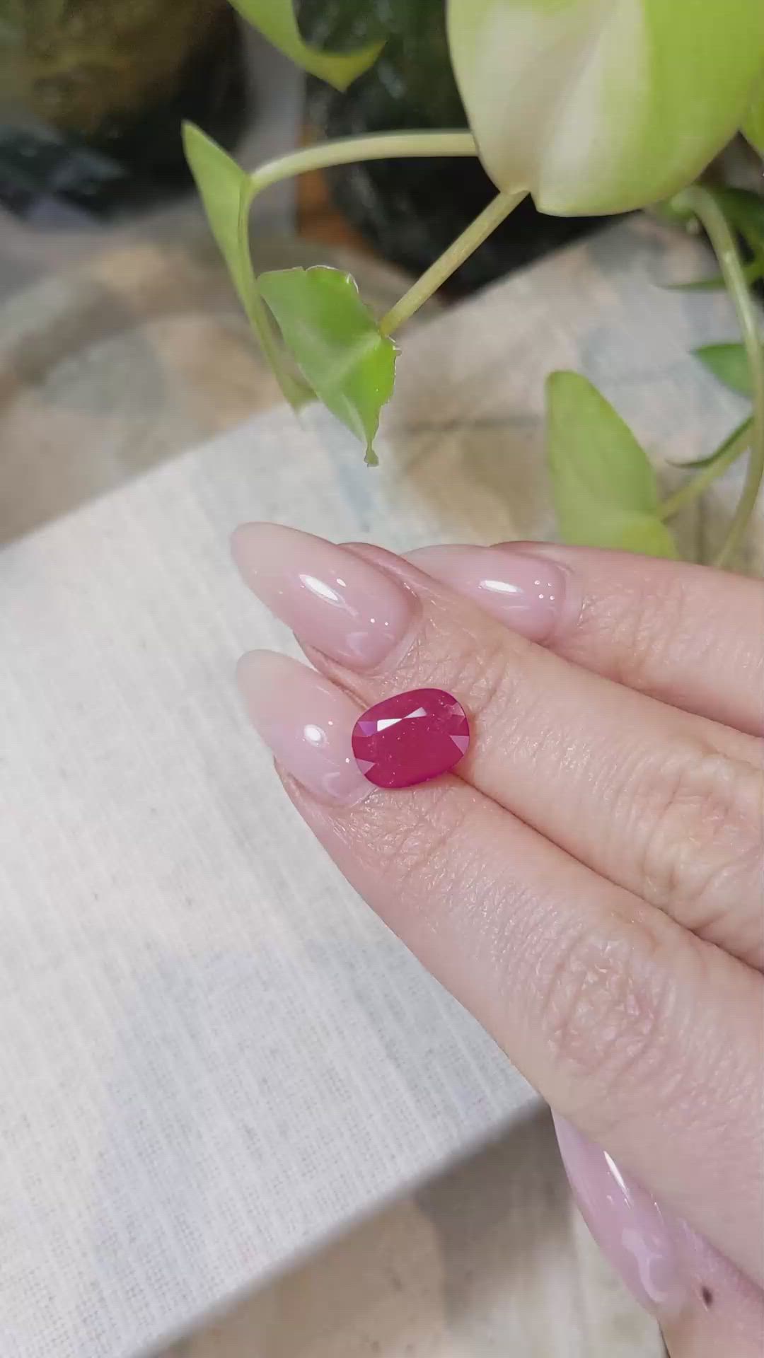 2.92 Ct. Ruby from Mozambique Size Video