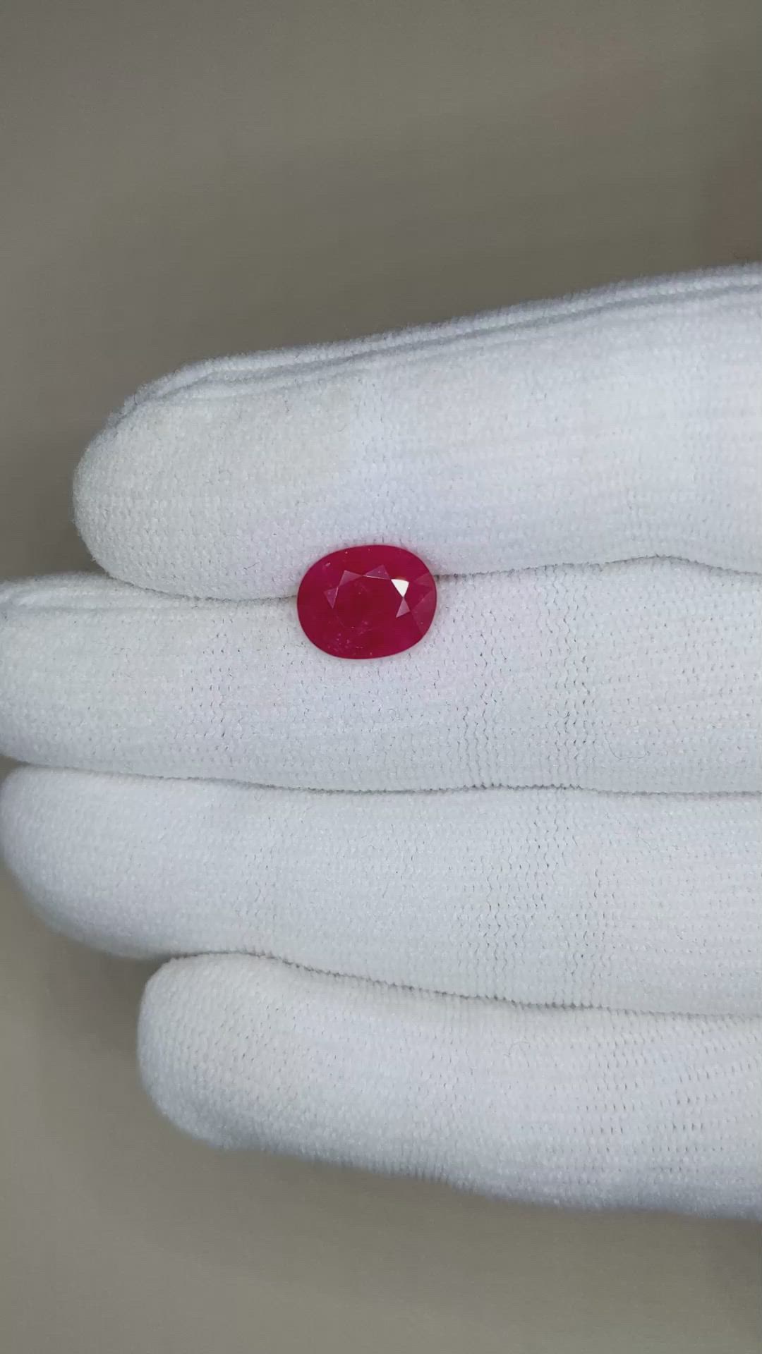 2.92 Ct. Ruby from Mozambique Size Video