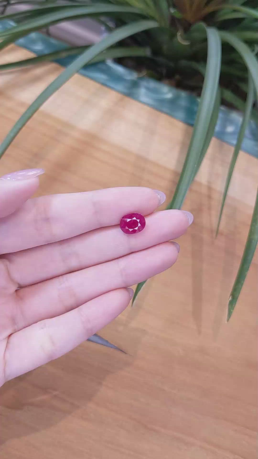 2.92 Ct. Ruby from Mozambique Size Video