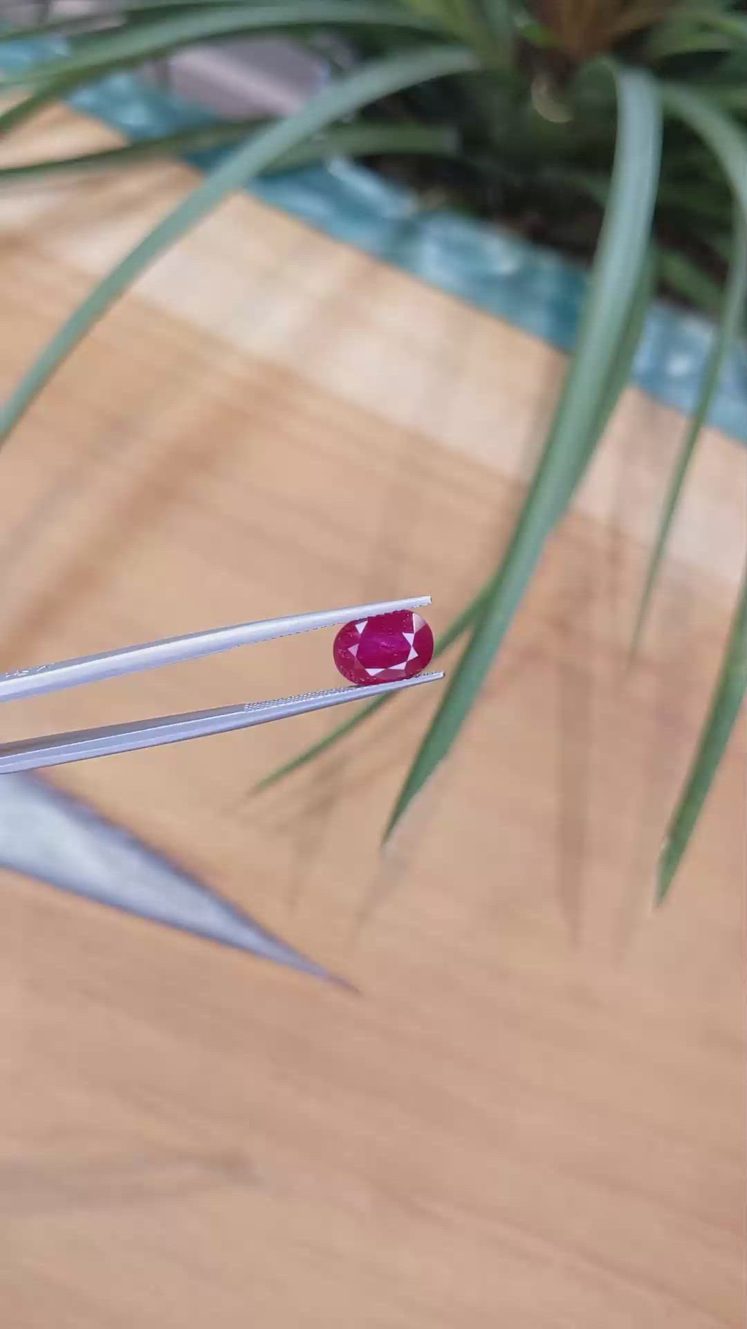 3.43 Ct. Ruby from Mozambique Size Video